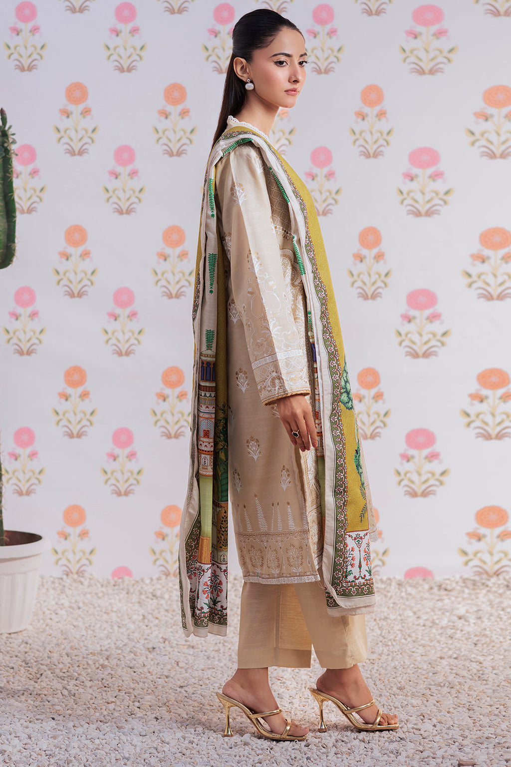 Zellbury | Winter Pret | Embroidered Kurta Dupatta Trouser - 2950 - Libasekhas