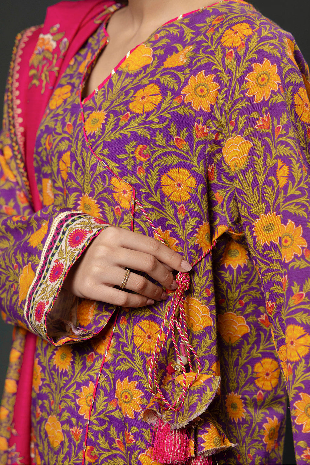 Zellbury | Winter Pret | Kurta Dupatta Trouser - 3006 - Libasekhas
