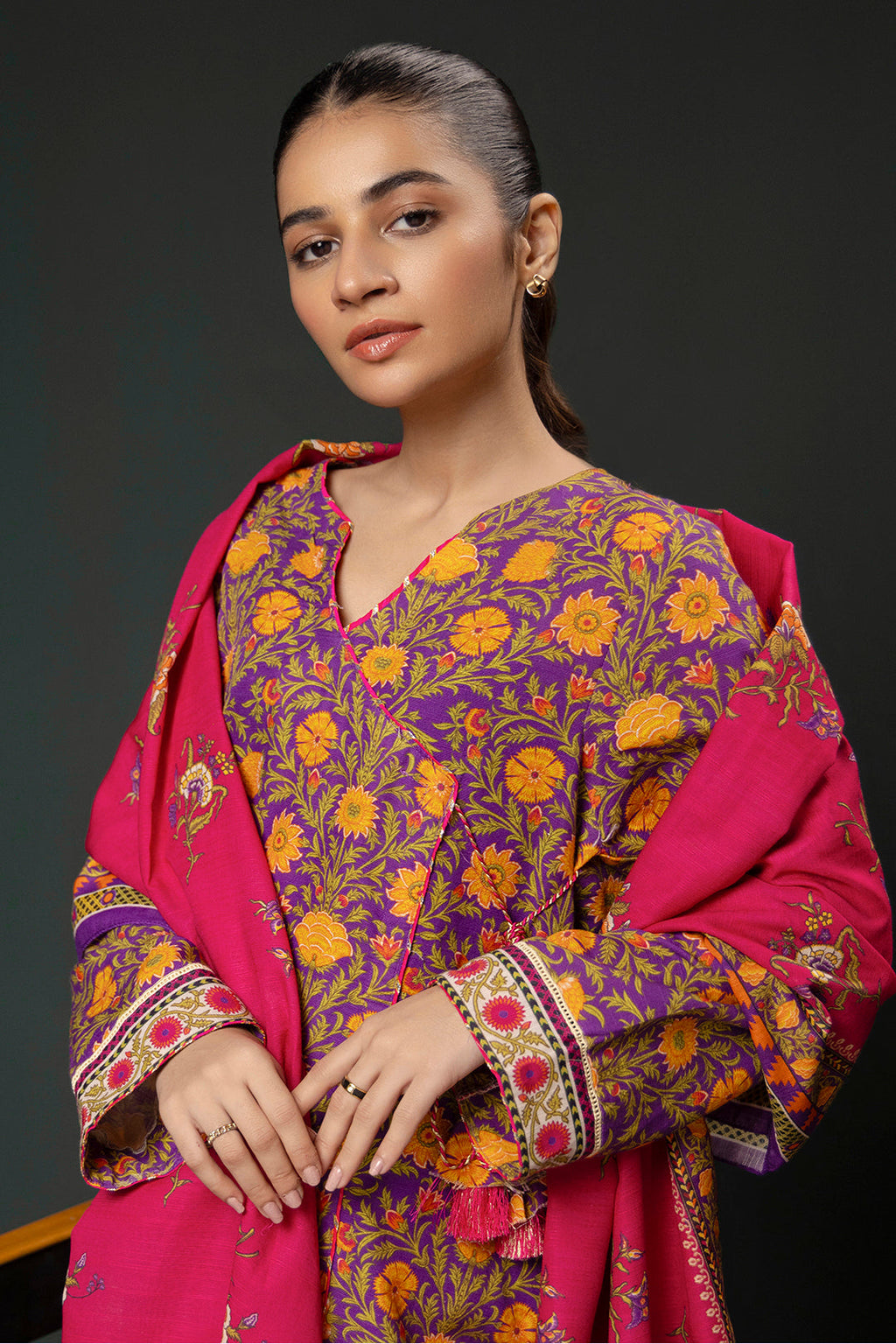 Zellbury | Winter Pret | Kurta Dupatta Trouser - 3006 - Libasekhas