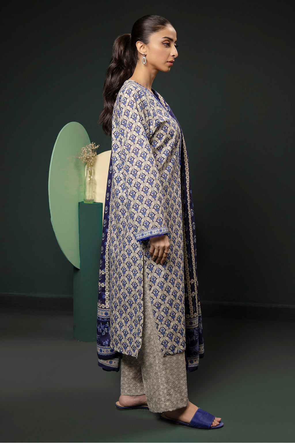 Zellbury | Winter Pret | Kurta Shawl Trouser - 3153 - Libasekhas