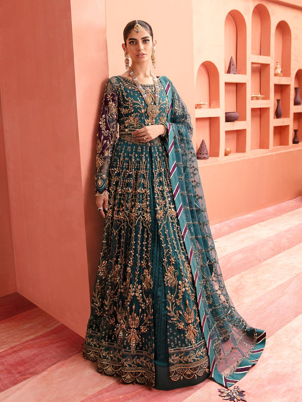 Gulaal | Wedding Formals | AYZEL GL-WS-22V1-27 (PISHWAS AND LEHNGA) - House Of Anaya