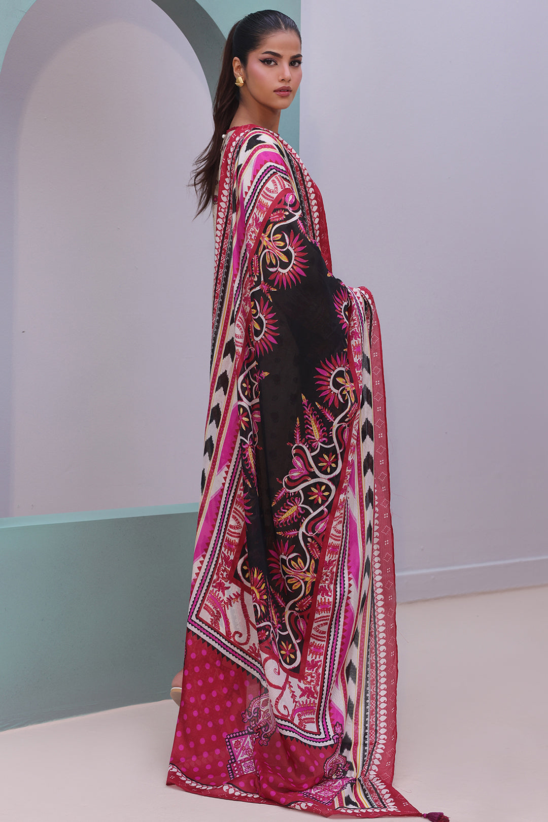 Zellbury | Unstitched 2 Piece Cambric | Embroidered Shirt Dupatta - 0022 - Libasekhas