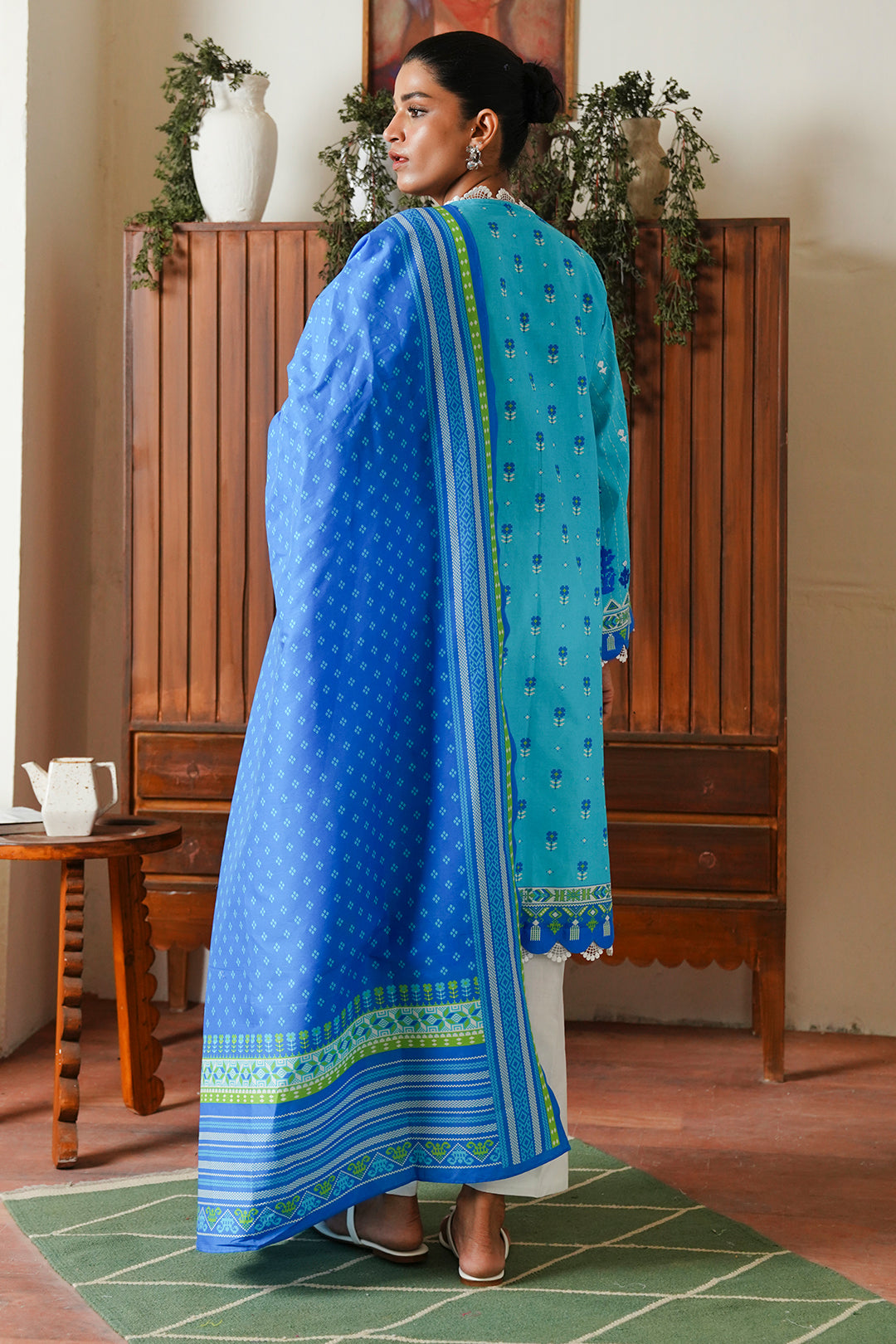 Zellbury | Unstitched 2 Piece Cambric | Embroidered Shirt Dupatta - 0028 - Libasekhas