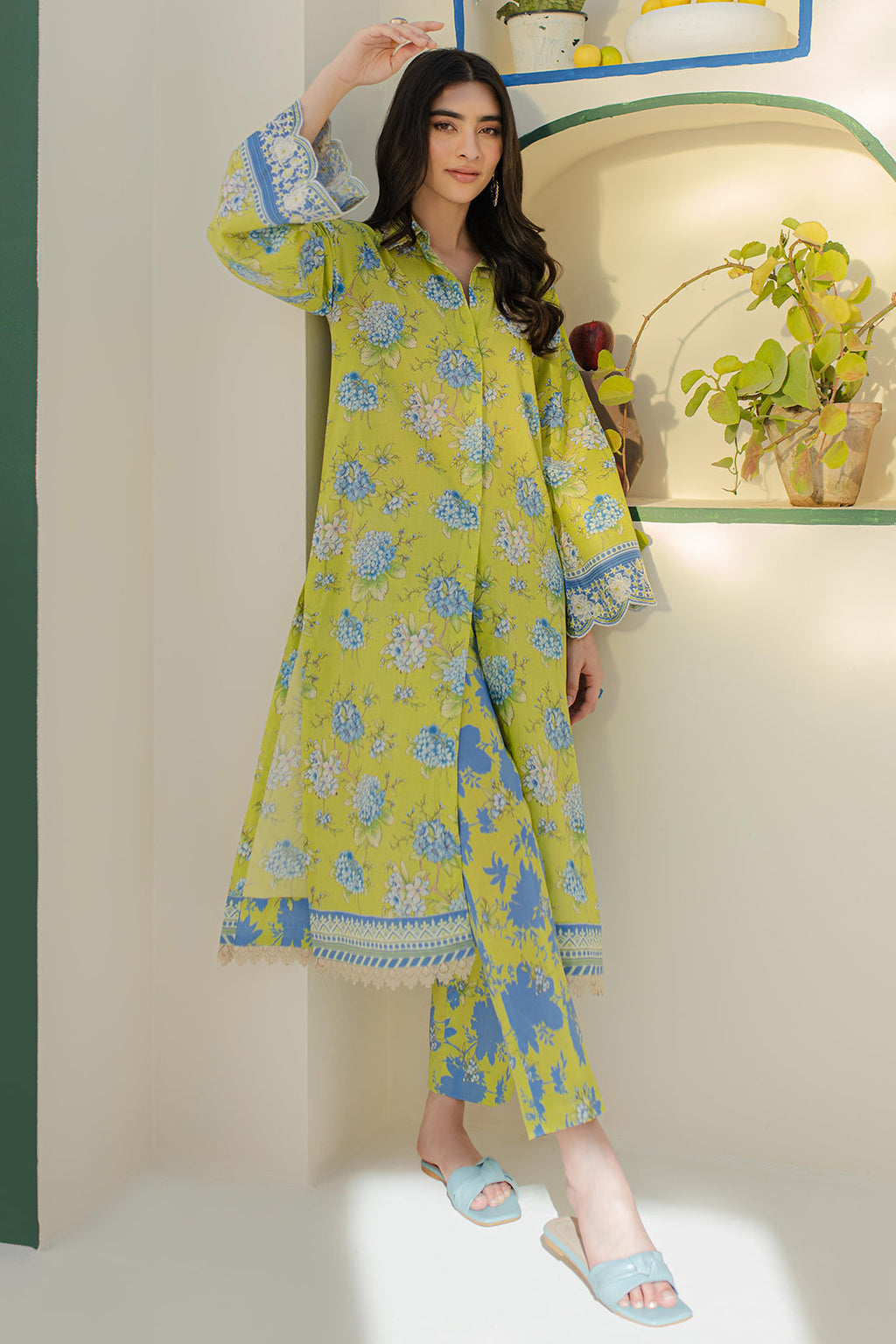 Zellbury | Unstitched 2 Piece Cambric | Embroidered Shirt Shalwar - 0104 - Libasekhas