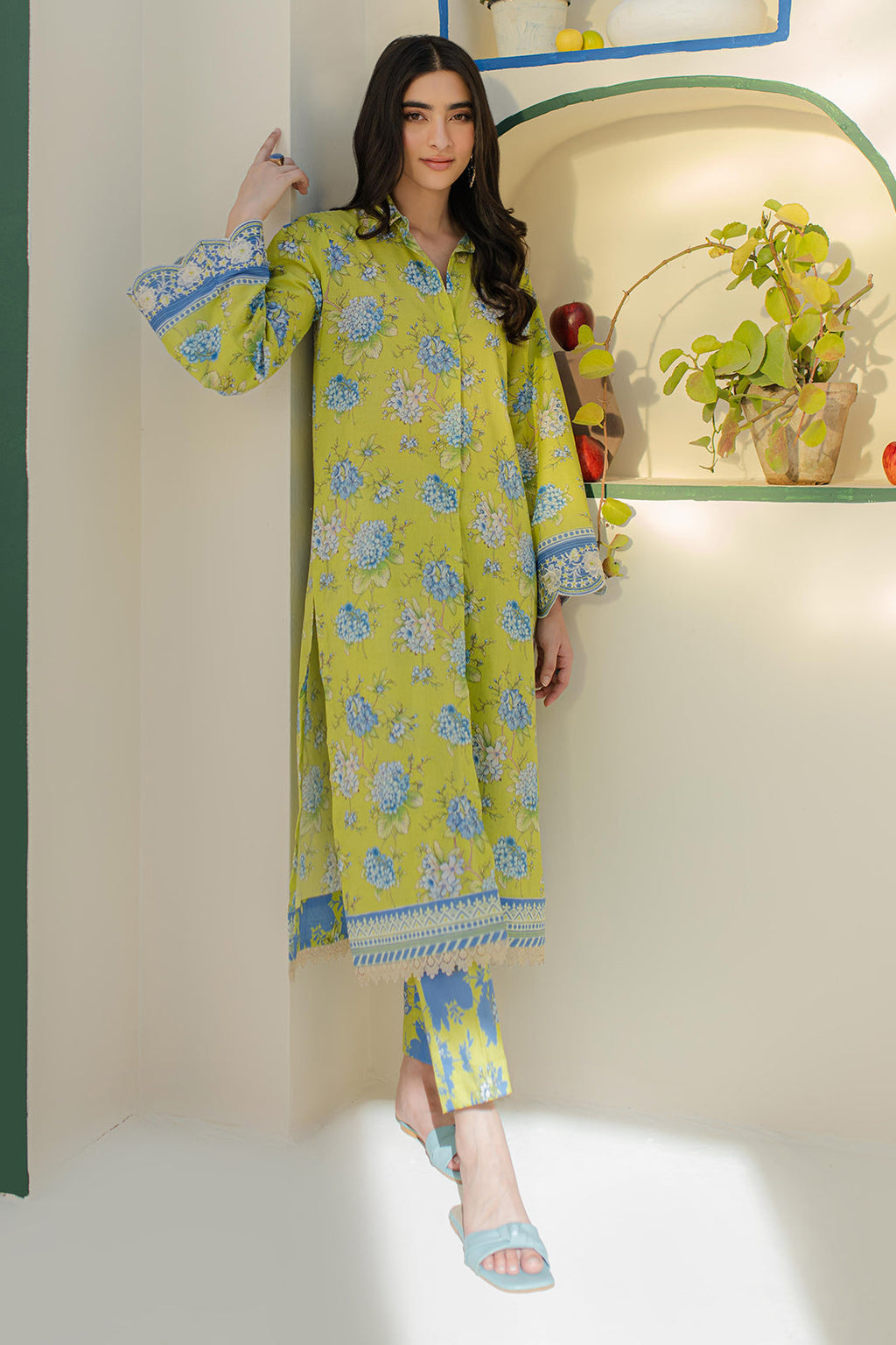 Zellbury | Unstitched 2 Piece Cambric | Embroidered Shirt Shalwar - 0104 - Libasekhas