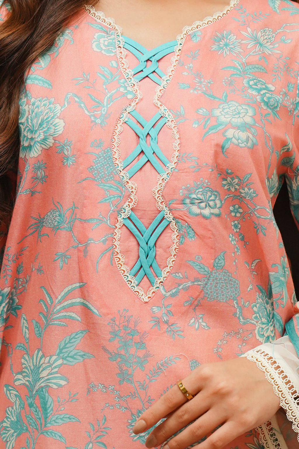 Zellbury | Unstitched 2 Piece Cambric | Embroidered Shirt Dupatta - 0106 - Libasekhas