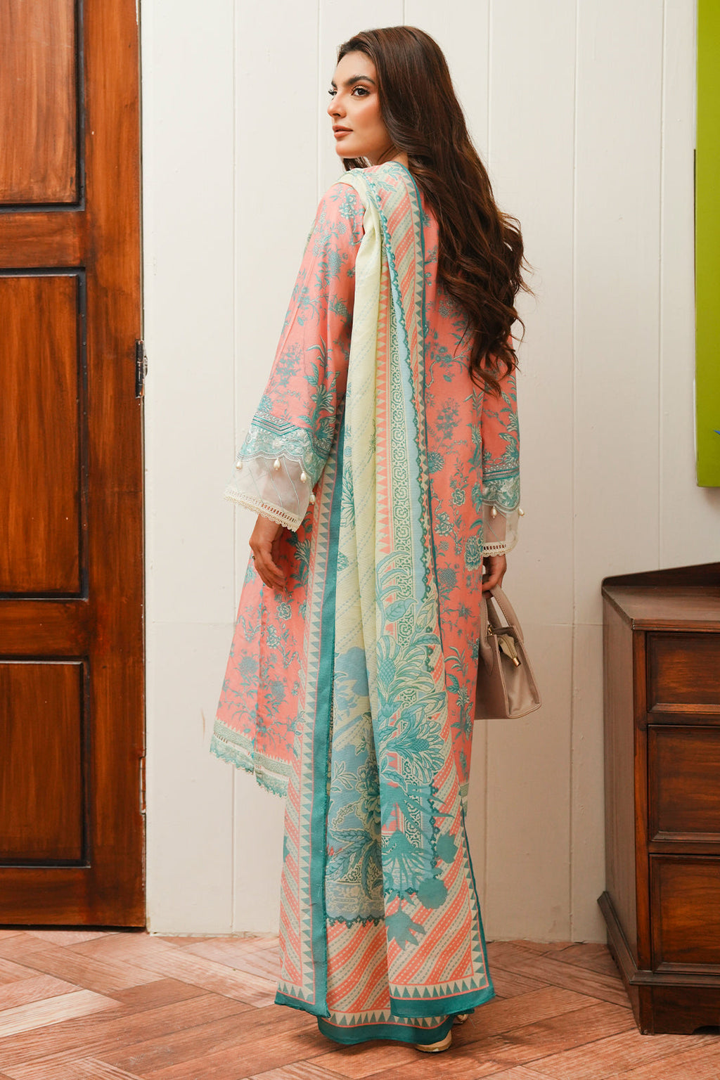 Zellbury | Unstitched 2 Piece Cambric | Embroidered Shirt Dupatta - 0106 - Libasekhas