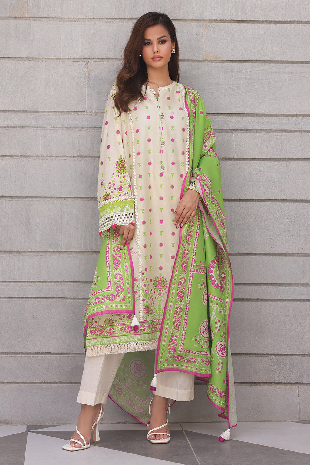 Zellbury | Unstitched 2 Piece Cambric | Embroidered Shirt Dupatta - 0111 - Libasekhas