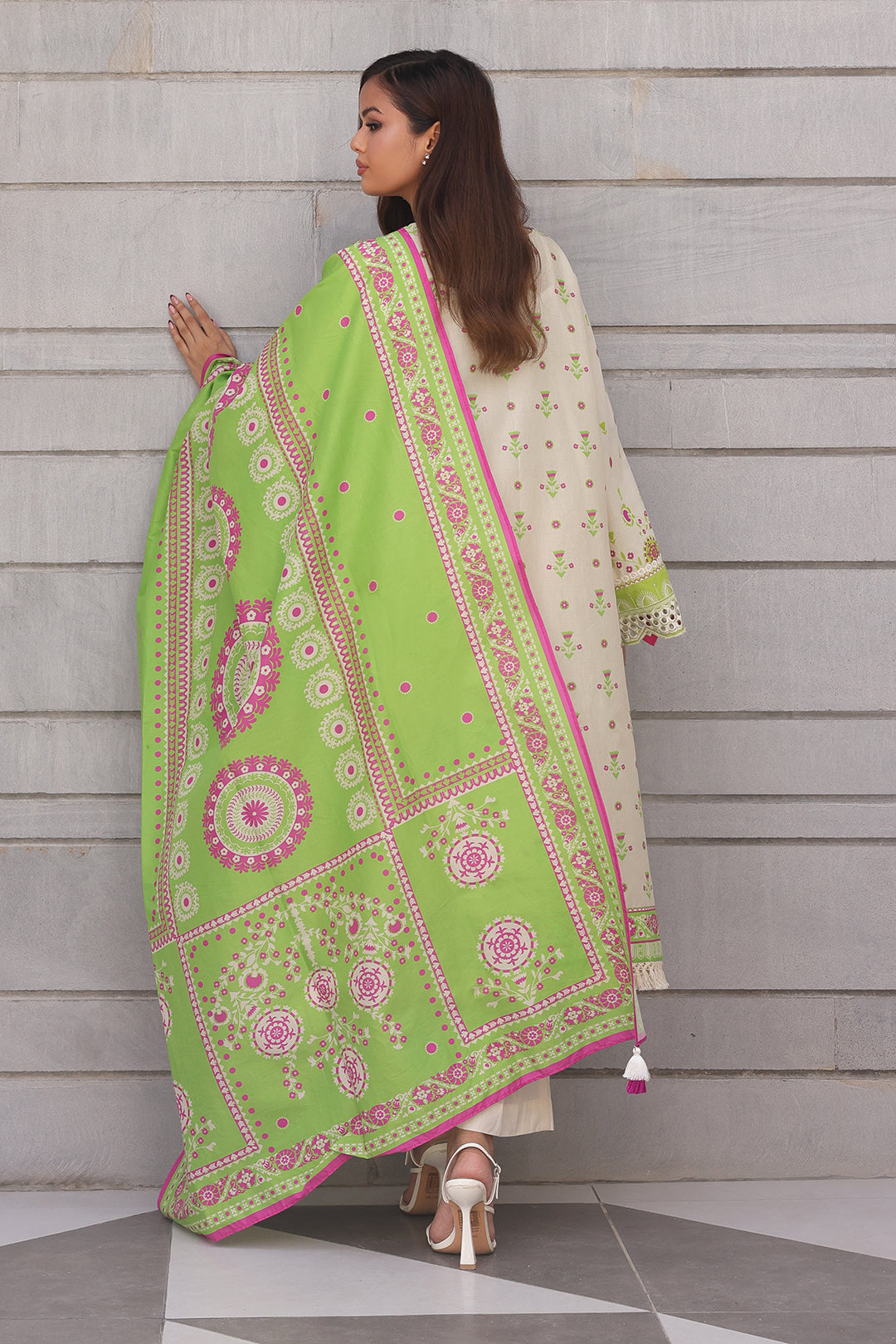 Zellbury | Unstitched 2 Piece Cambric | Embroidered Shirt Dupatta - 0111 - Libasekhas