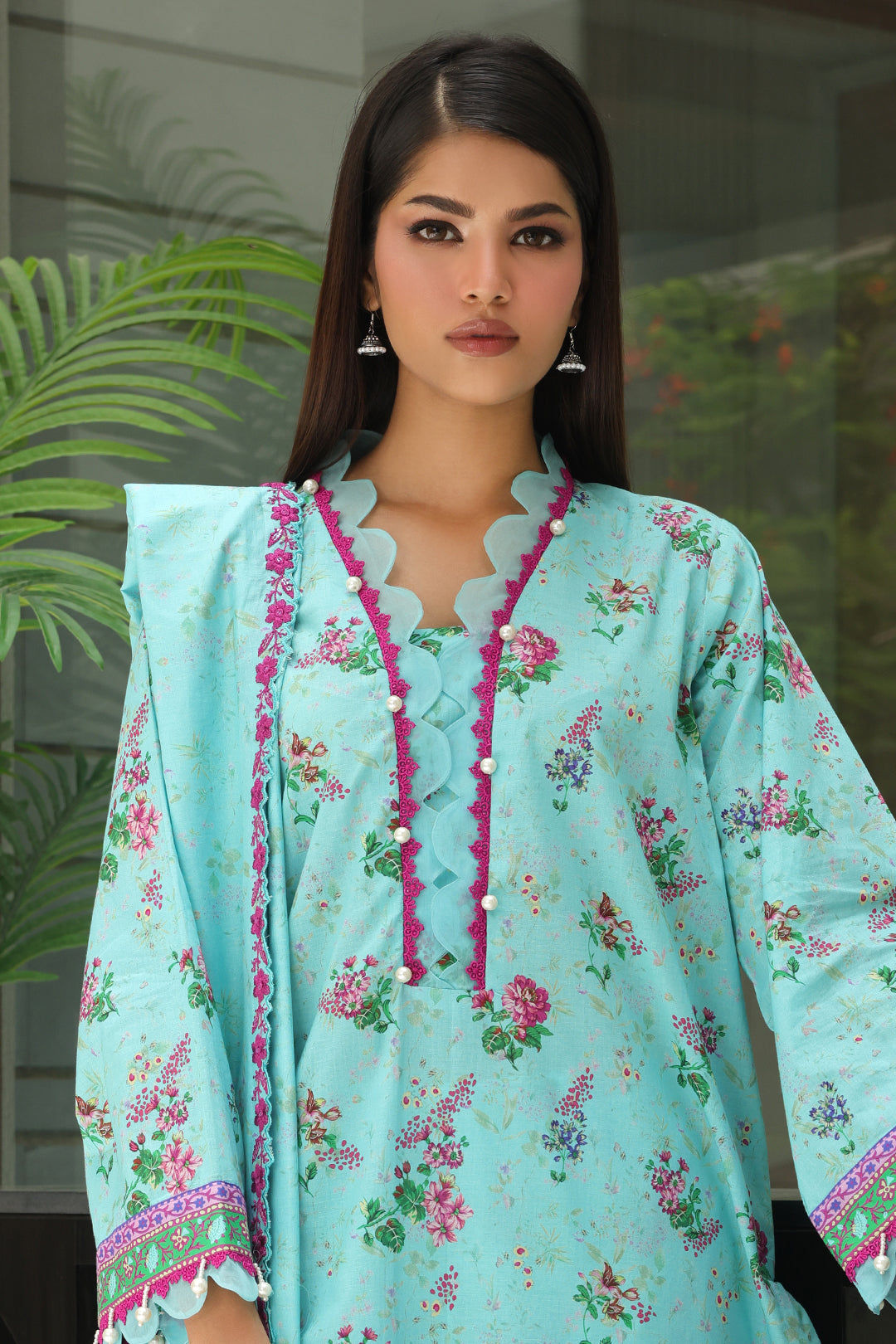 Zellbury | Unstitched 3 Piece Cambric | Embroidered Shirt Shalwar Dupatta - 0067 - Libasekhas