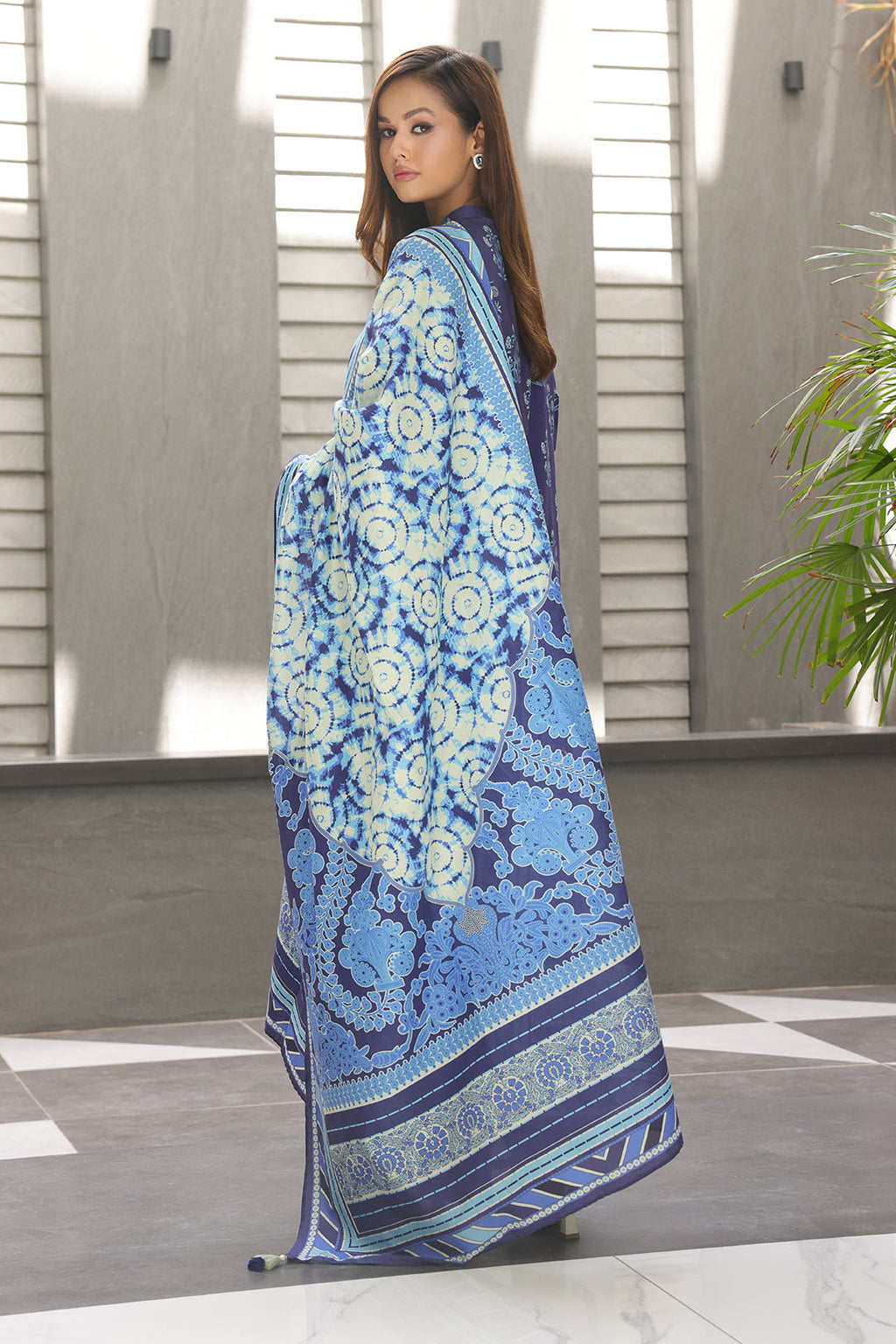 Zellbury | Unstitched 3 Piece Cambric | Embroidered Shirt Shalwar Dupatta - 0072 - Libasekhas