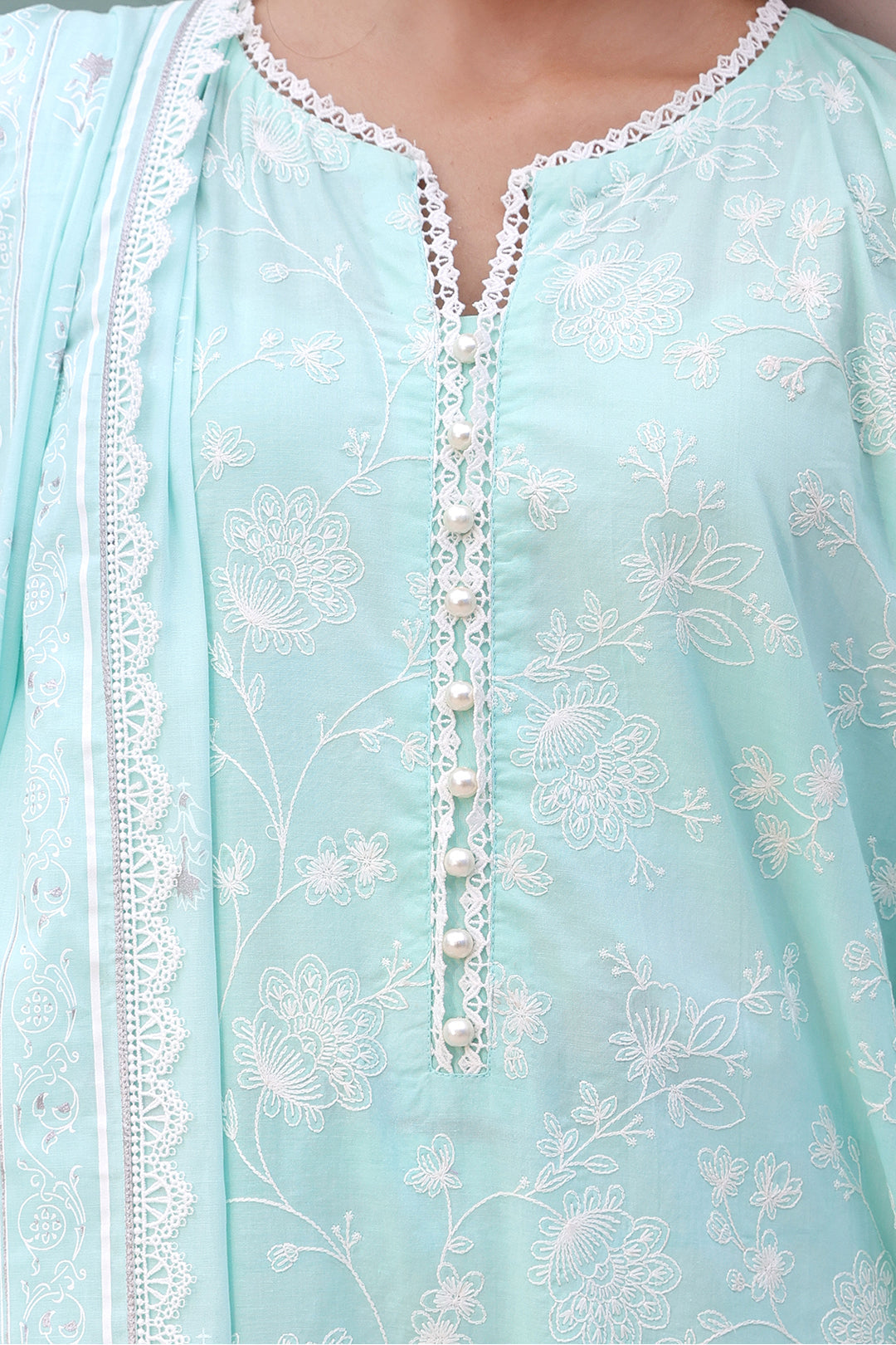 Zellbury | Unstitched 3 Piece Cambric | Embroidered Shirt Shalwar Dupatta - 0073 - Libasekhas