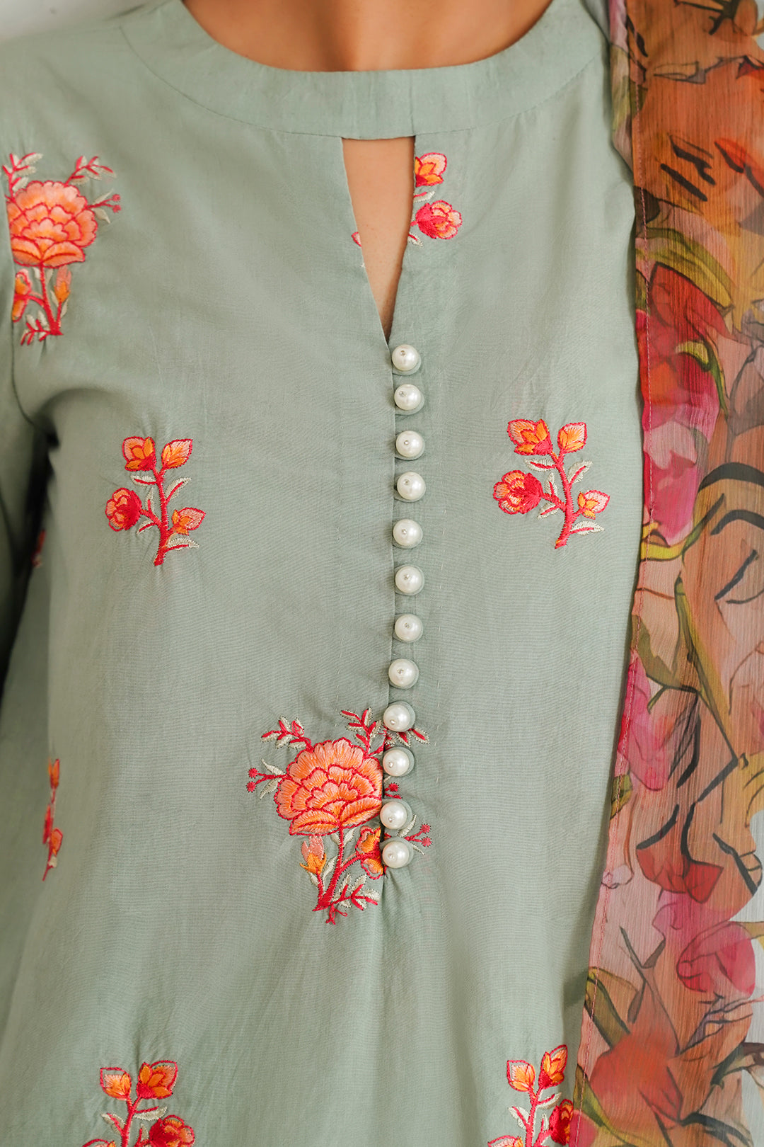 Zellbury | Unstitched 3 Piece Cambric | Embroidered Shirt Shalwar Dupatta - 0149 - Libasekhas