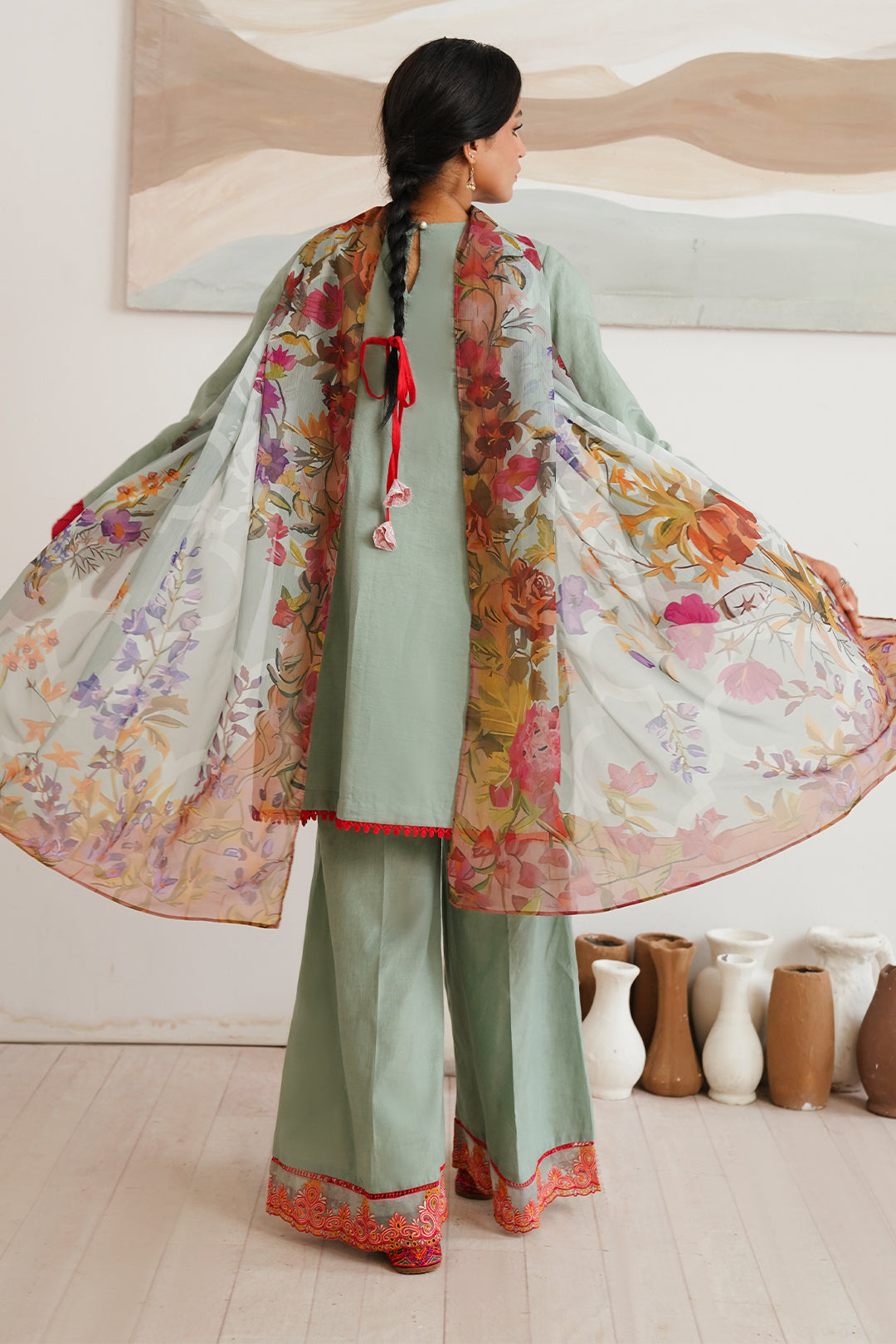 Zellbury | Unstitched 3 Piece Cambric | Embroidered Shirt Shalwar Dupatta - 0149 - Libasekhas