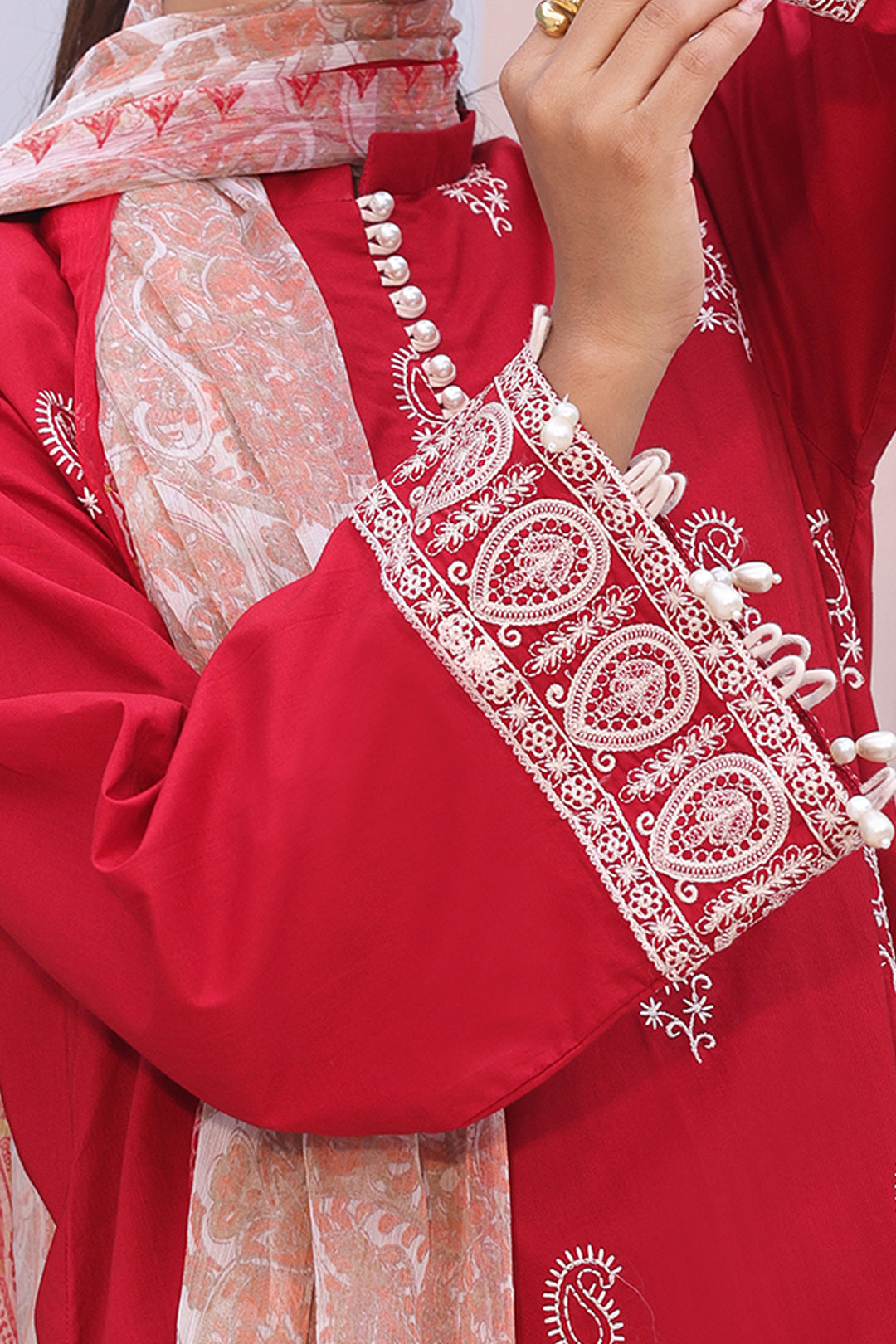 Zellbury | Unstitched 3 Piece Cambric | Embroidered Shirt Shalwar Dupatta - 0602 - Libasekhas