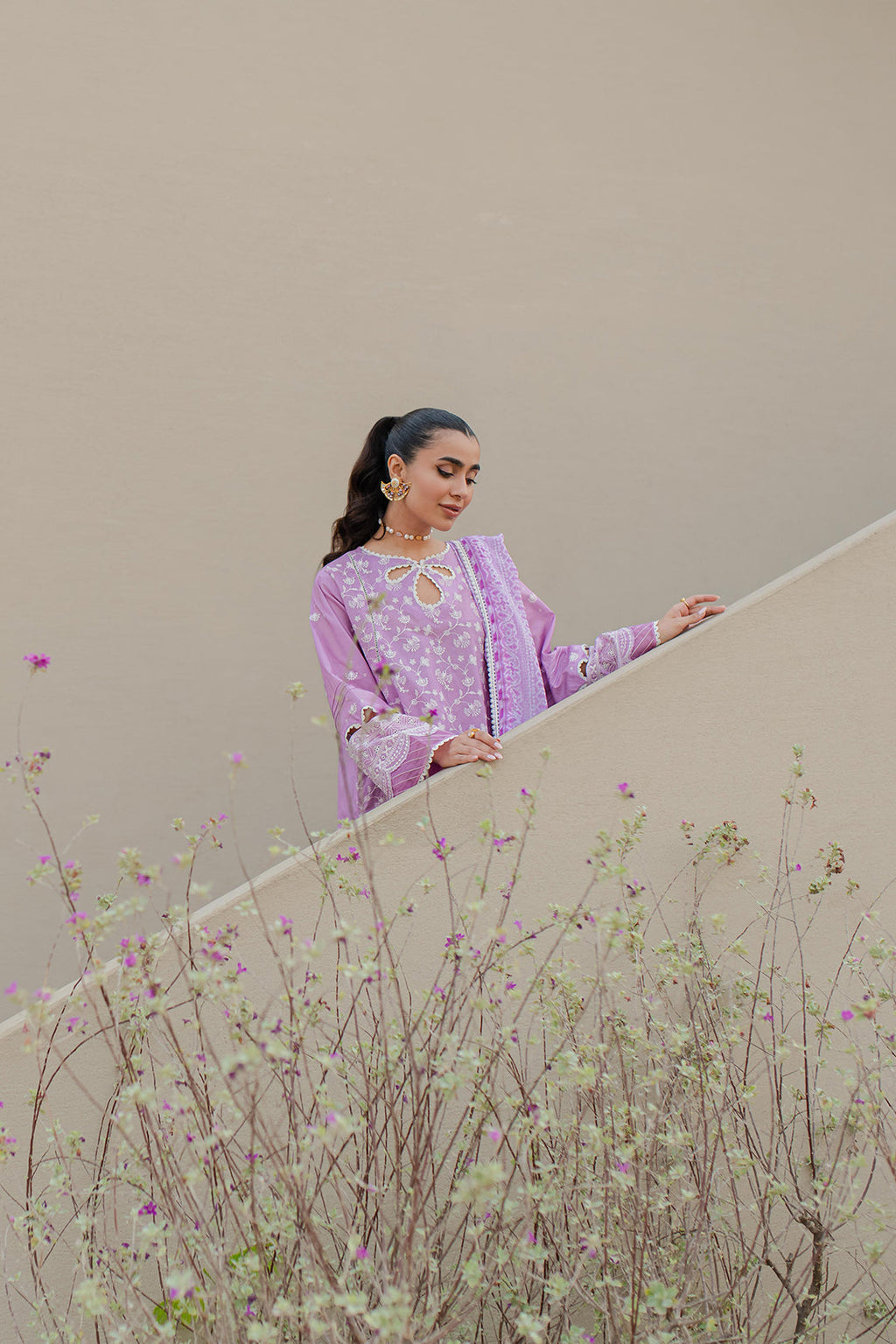 Zellbury | Unstitched 3 Piece Chikankari | Embroidered Shirt Shalwar Dupatta - 0703 - Libasekhas