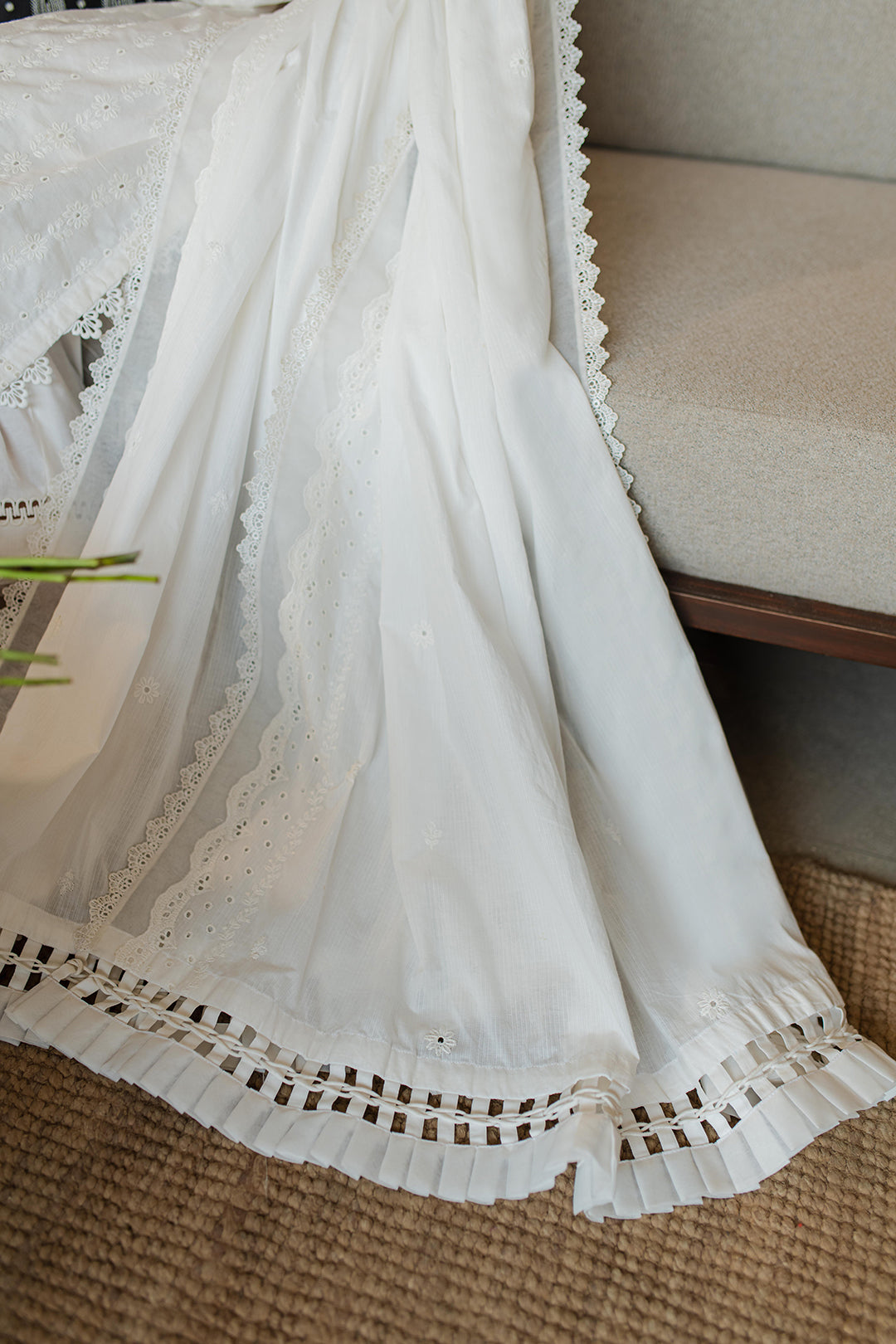 Zellbury | Unstitched 3 Piece Chikankari | Embroidered Shirt Shalwar Dupatta - 0704 - Libasekhas