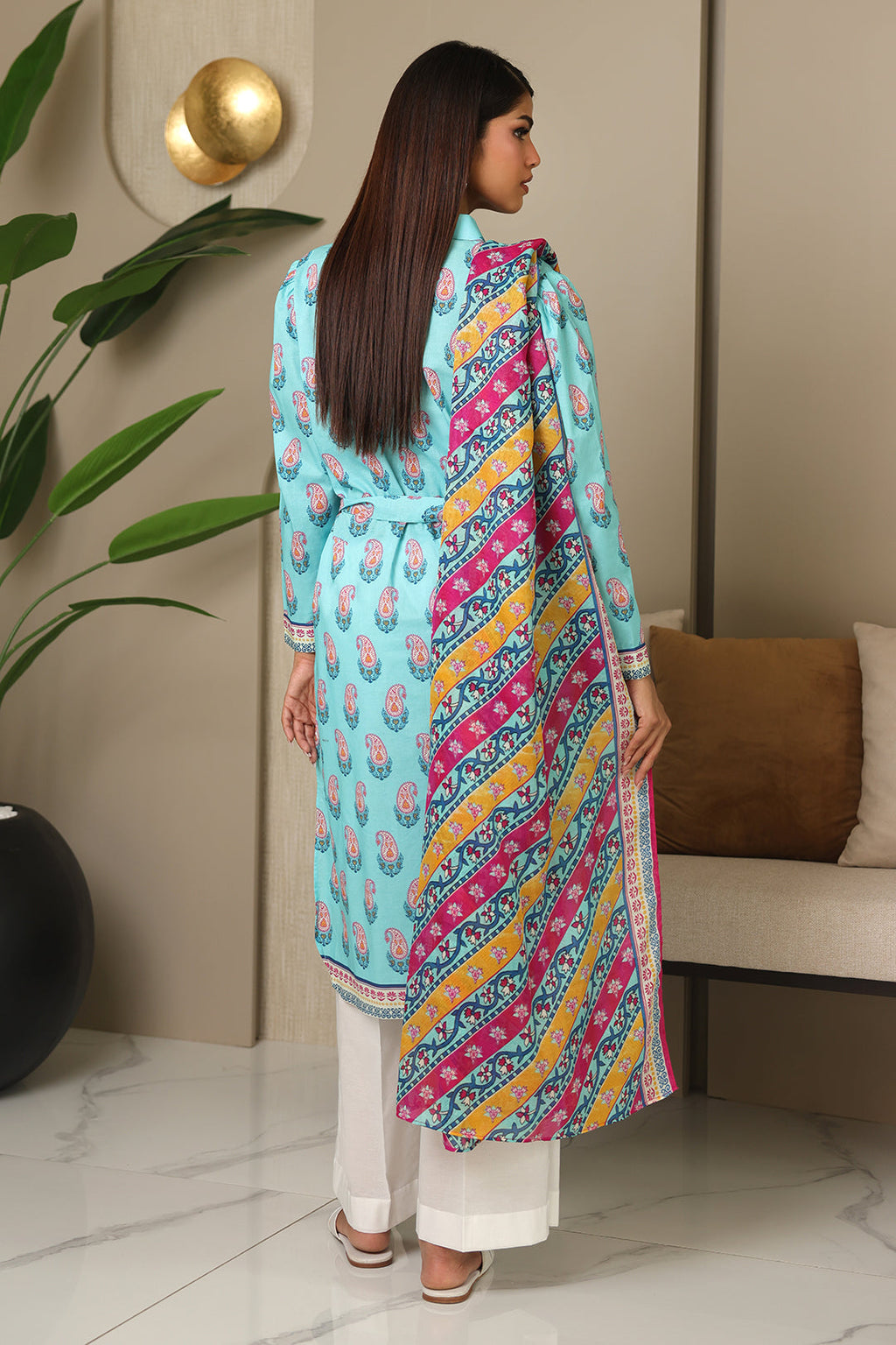 Zellbury | Unstitched 2 Piece Cambric | Shirt Dupatta - 0001 - Libasekhas
