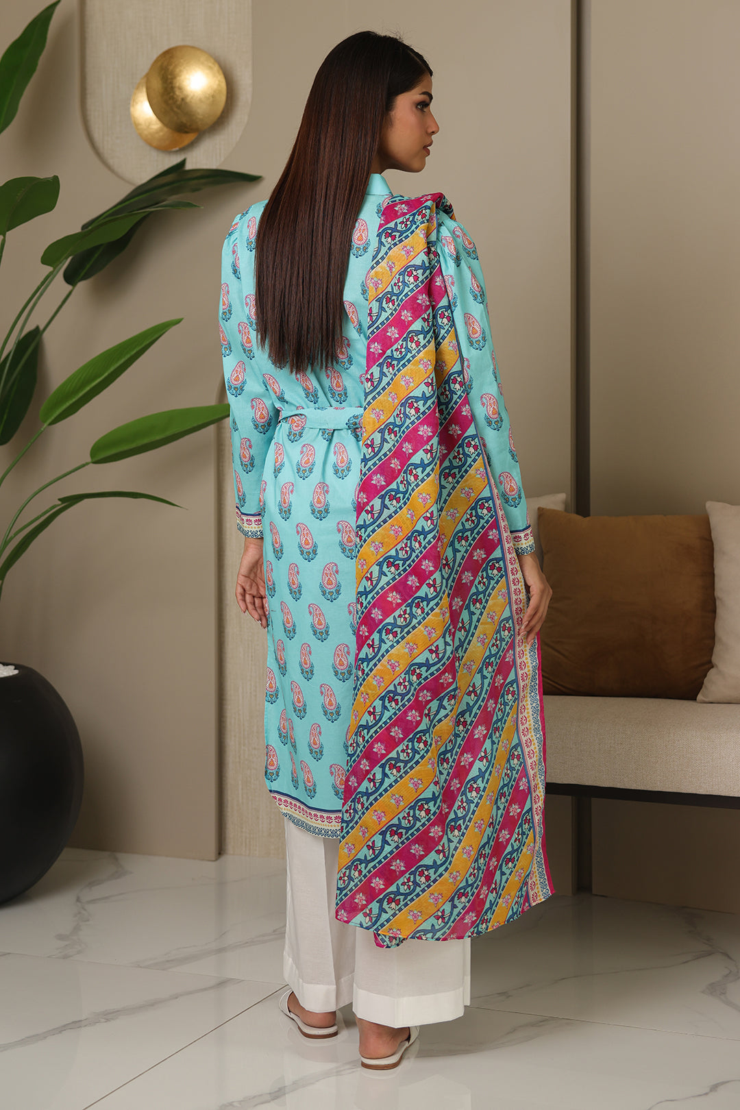 Zellbury | Unstitched 2 Piece Cambric | Shirt Dupatta - 0001 - Libasekhas