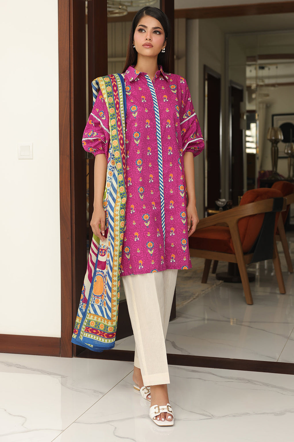 Zellbury | Unstitched 2 Piece Cambric | Shirt Dupatta - 0002 - Libasekhas