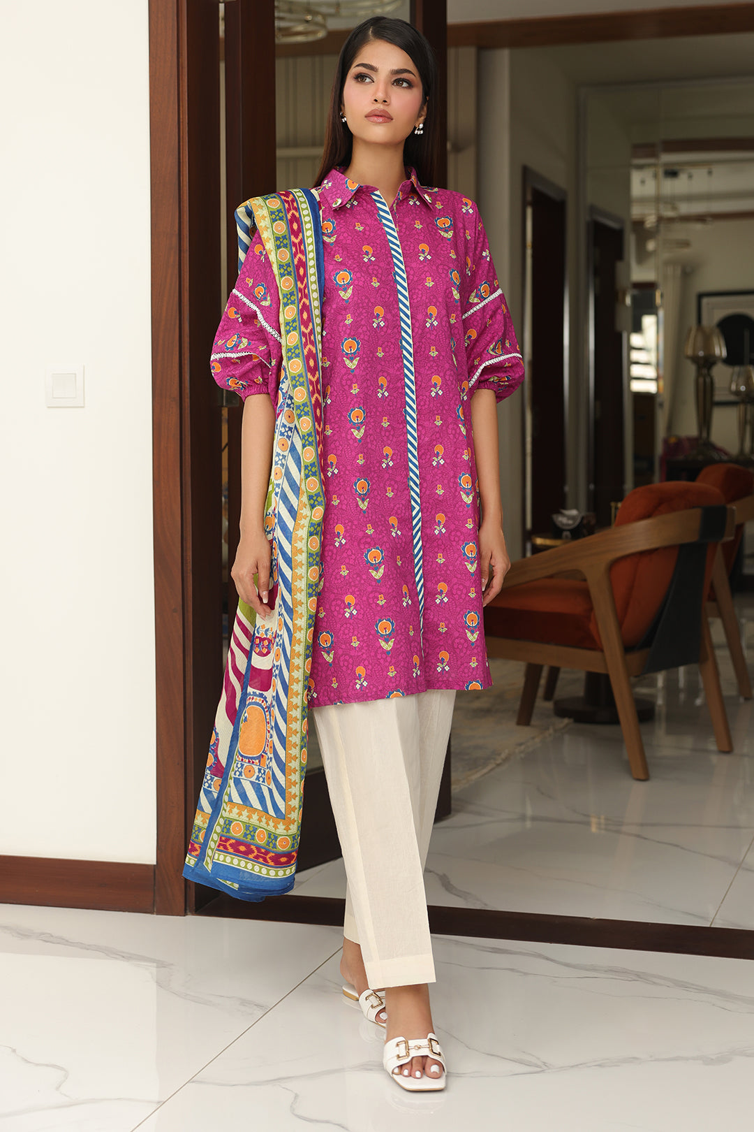 Zellbury | Unstitched 2 Piece Cambric | Shirt Dupatta - 0002 - Libasekhas