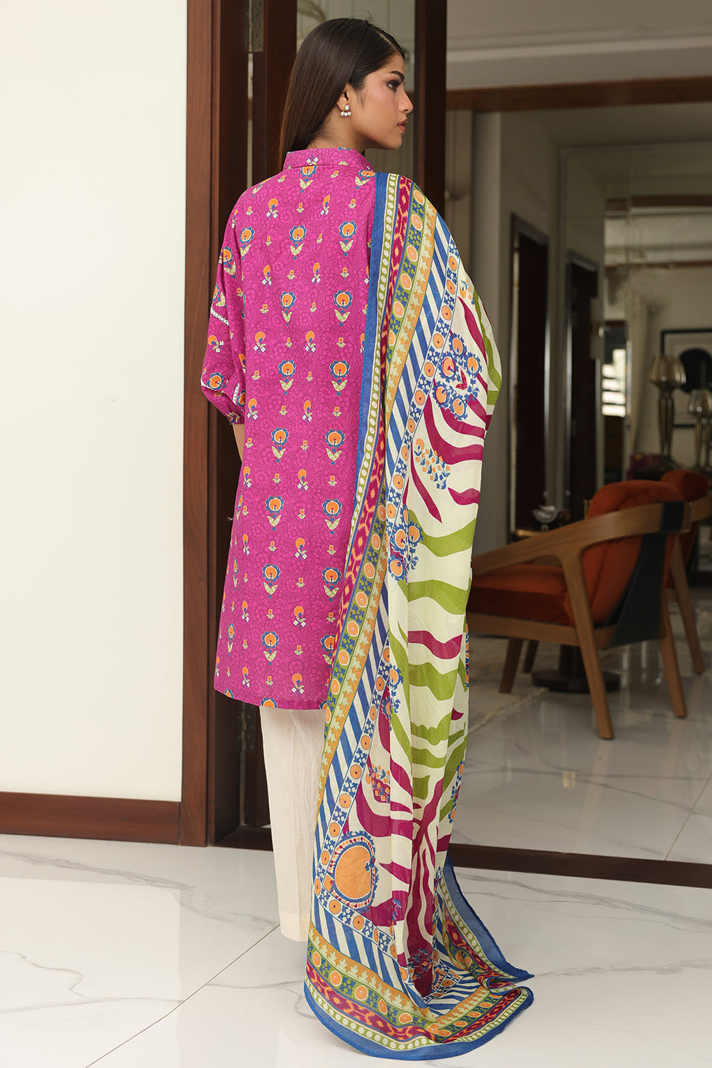 Zellbury | Unstitched 2 Piece Cambric | Shirt Dupatta - 0002 - Libasekhas