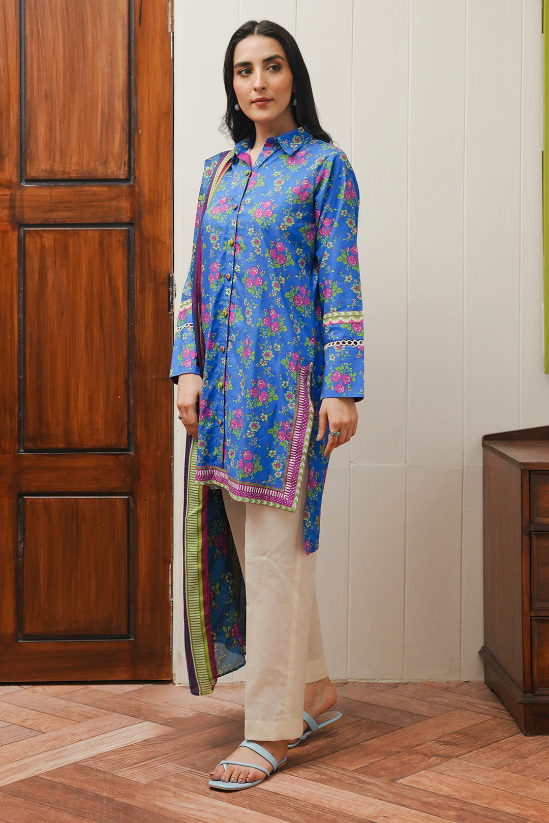 Zellbury | Unstitched 2 Piece Cambric | Shirt Dupatta - 0004 - Libasekhas