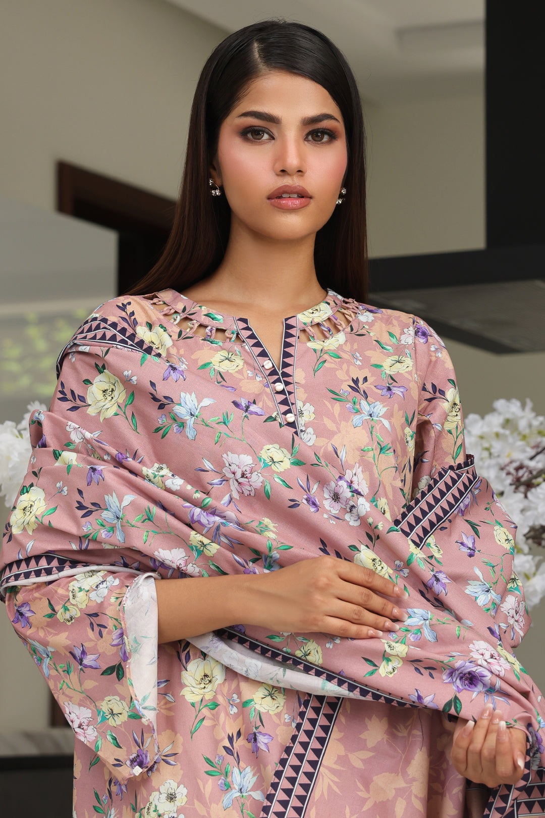 Zellbury | Unstitched 2 Piece Cambric | Shirt Dupatta - 0007 - Libasekhas
