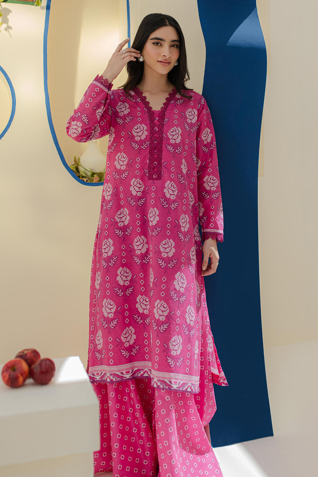 Zellbury | Unstitched 2 Piece Cambric | Shirt Shalwar - 0017 - Libasekhas