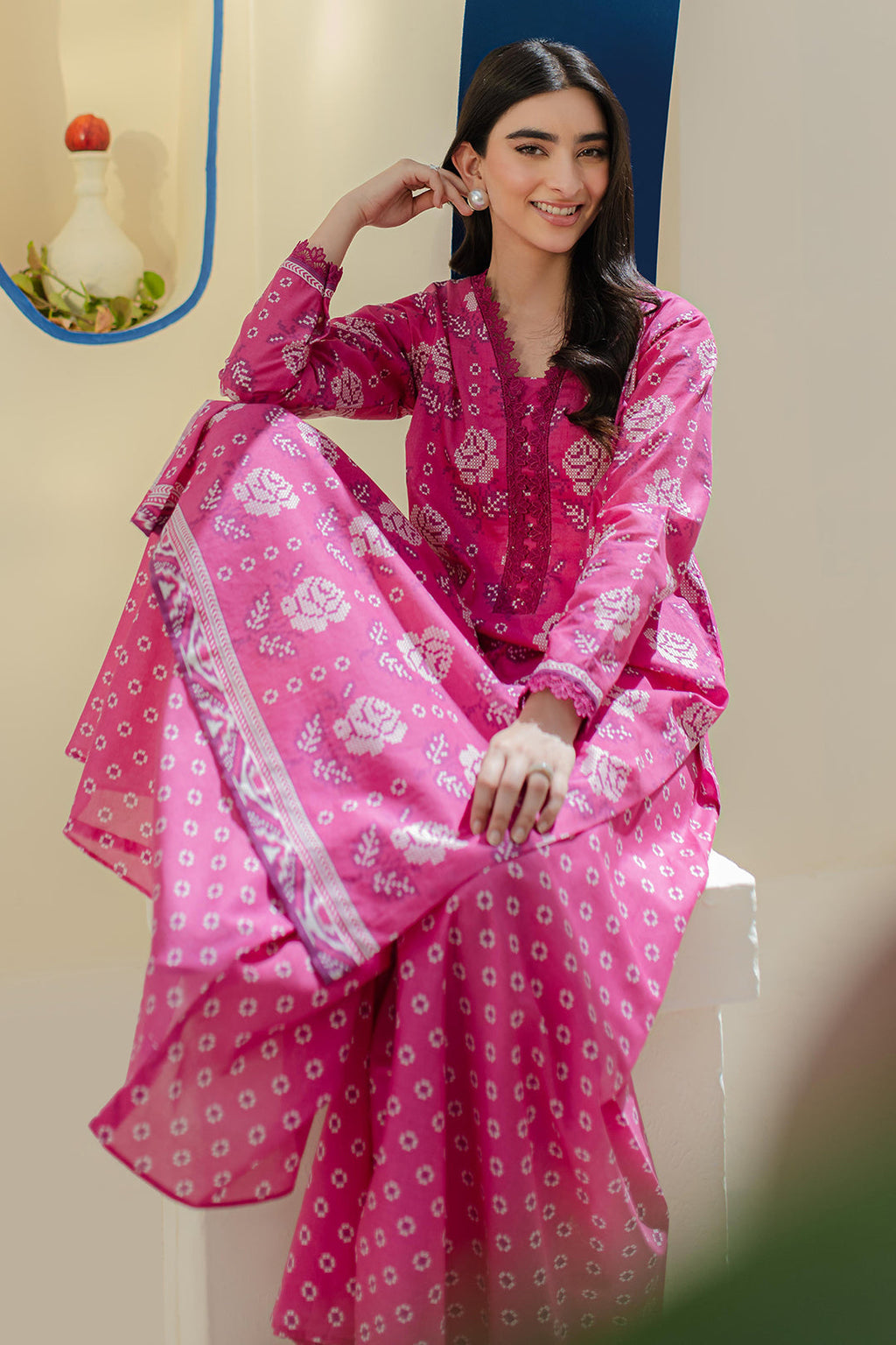 Zellbury | Unstitched 2 Piece Cambric | Shirt Shalwar - 0017 - Libasekhas