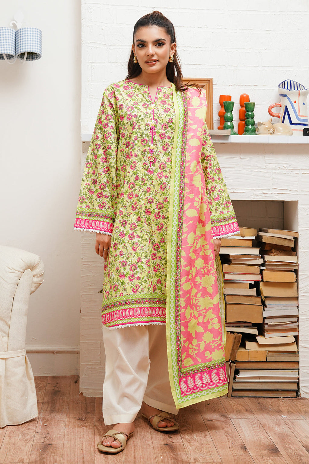 Zellbury | Unstitched 2 Piece Cambric | Shirt Dupatta - 0095 - Libasekhas