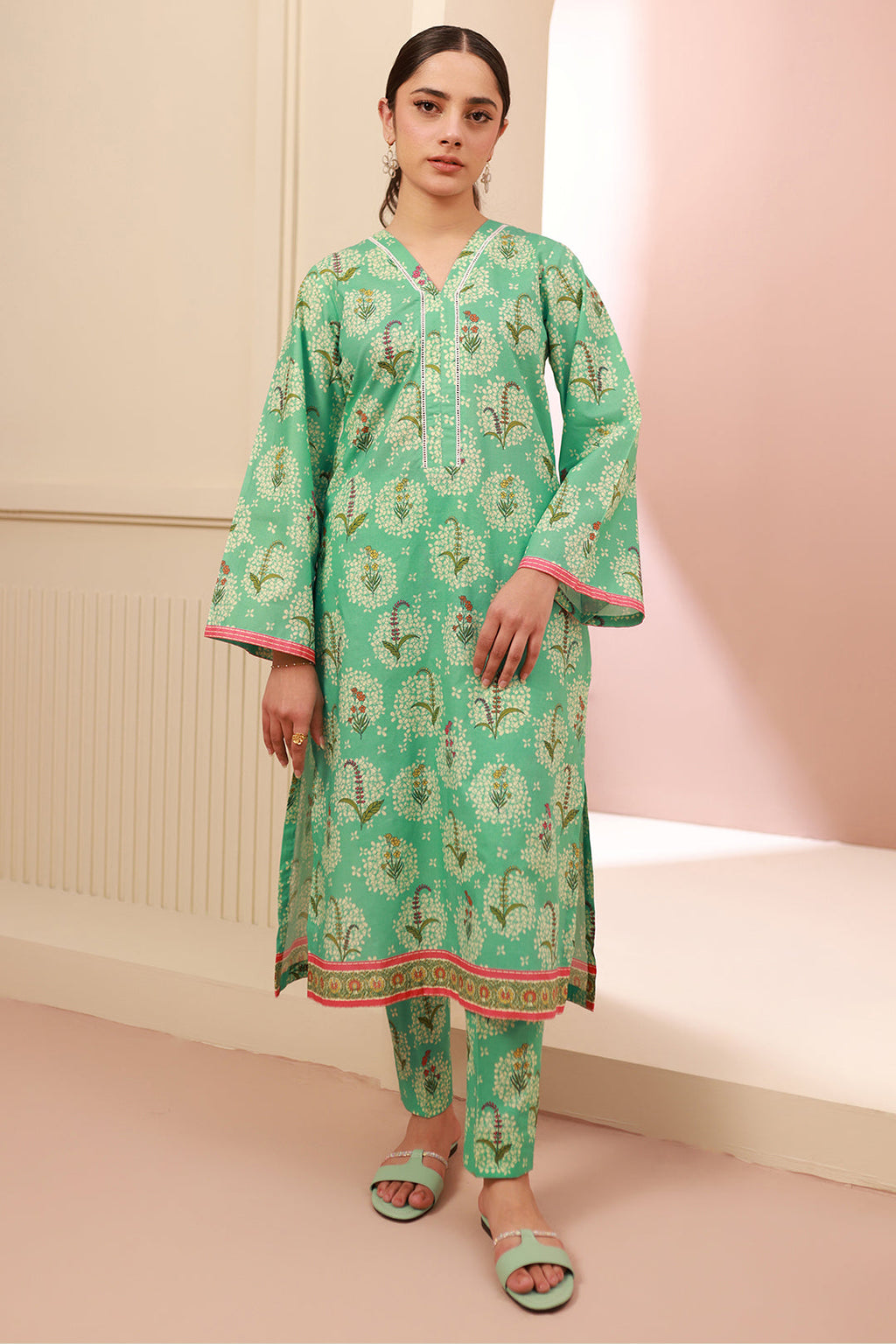 Zellbury | Unstitched 2 Piece Cambric | Shirt Shalwar - 0612 - Libasekhas