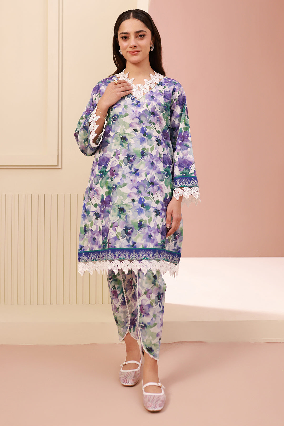 Zellbury | Unstitched 2 Piece Cambric | Shirt Shalwar - 0613 - Libasekhas