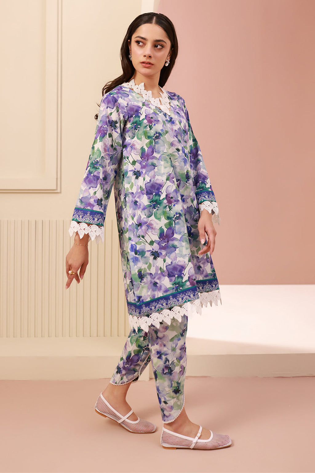 Zellbury | Unstitched 2 Piece Cambric | Shirt Shalwar - 0613 - Libasekhas