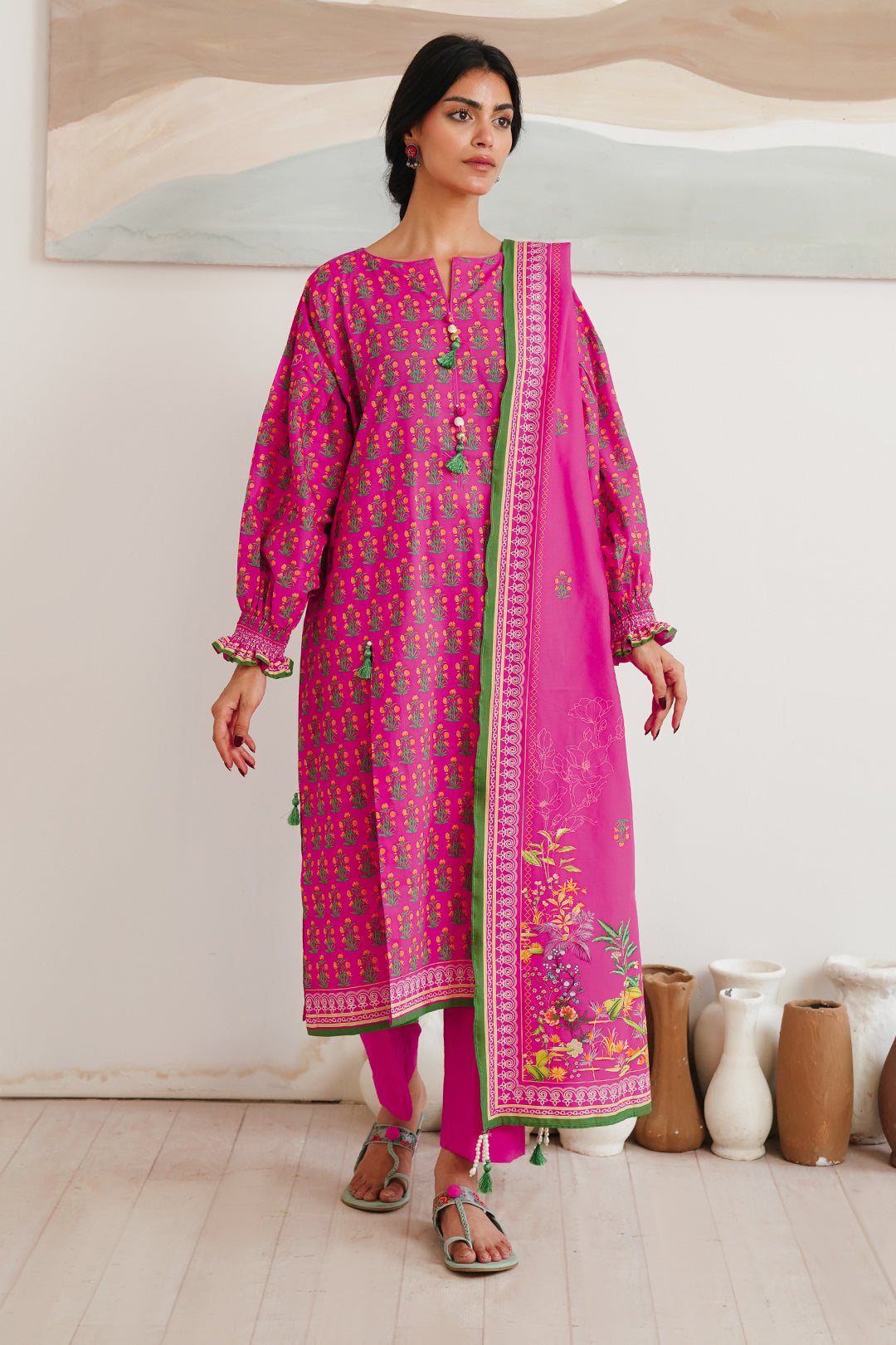 Zellbury | Unstitched 3 Piece Cambric | Shirt Shalwar Dupatta - 0037 - Libasekhas