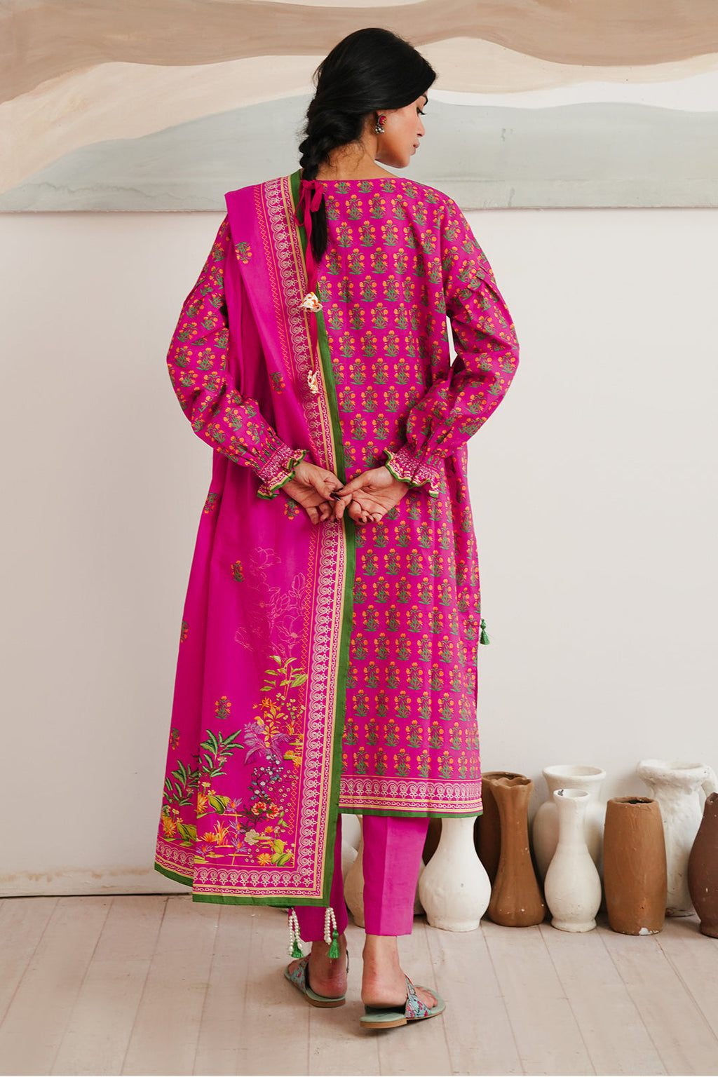 Zellbury | Unstitched 3 Piece Cambric | Shirt Shalwar Dupatta - 0037 - Libasekhas