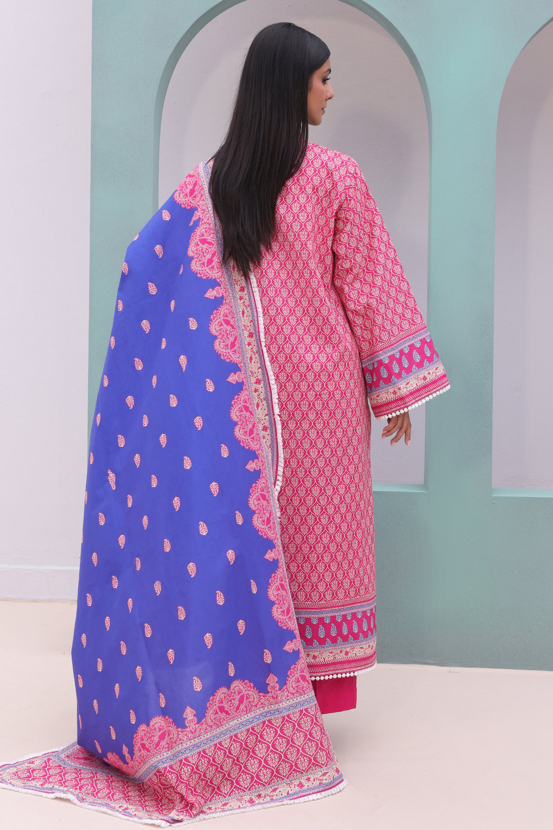 Zellbury | Unstitched 3 Piece Cambric | Shirt Shalwar Dupatta - 0038 - Libasekhas