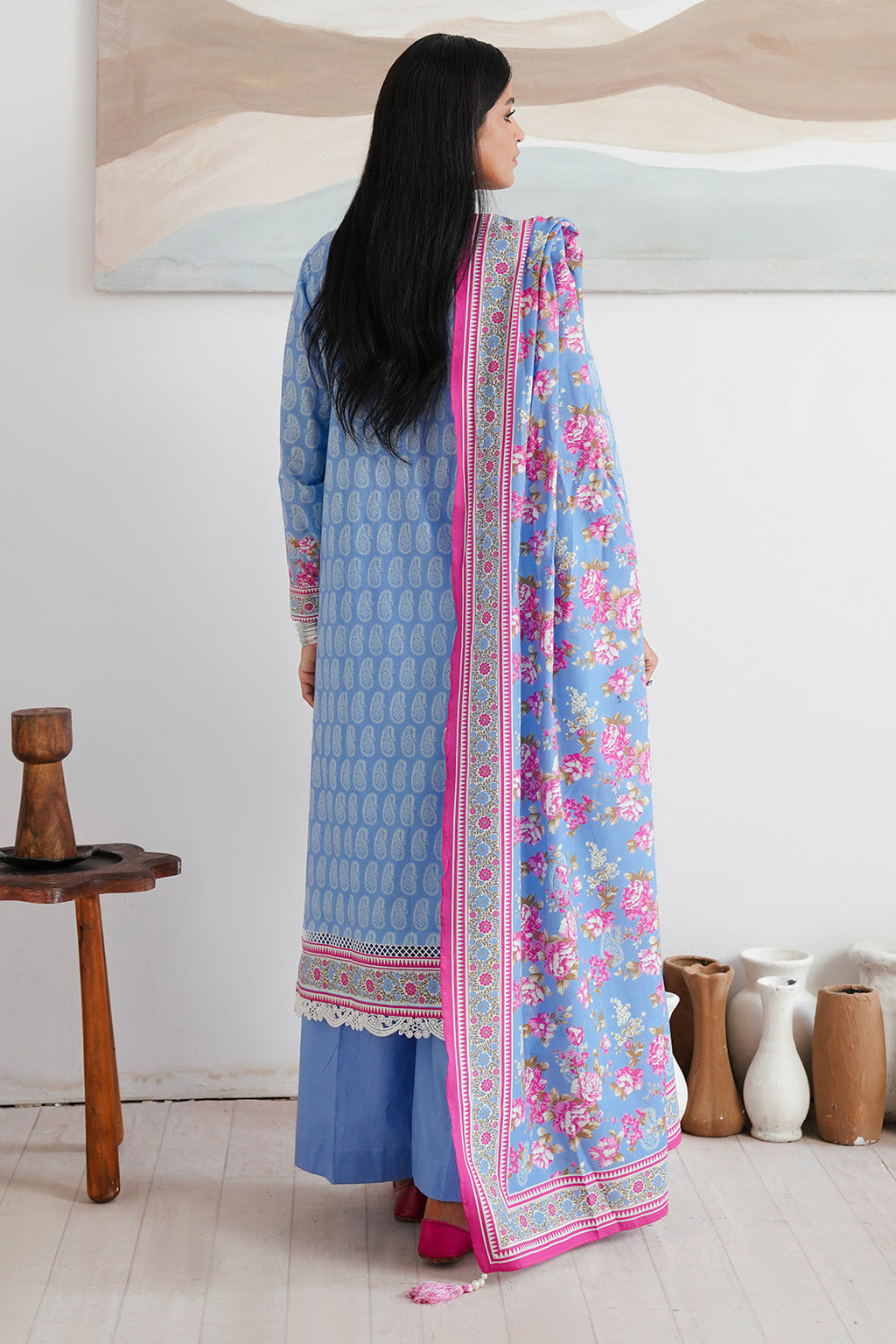 Zellbury | Unstitched 3 Piece Cambric | Shirt Shalwar Dupatta - 0039 - Libasekhas