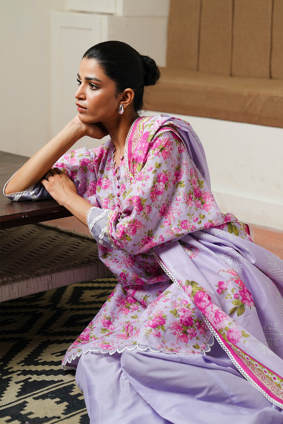 Zellbury | Unstitched 3 Piece Cambric | Shirt Shalwar Dupatta - 0047 - Libasekhas