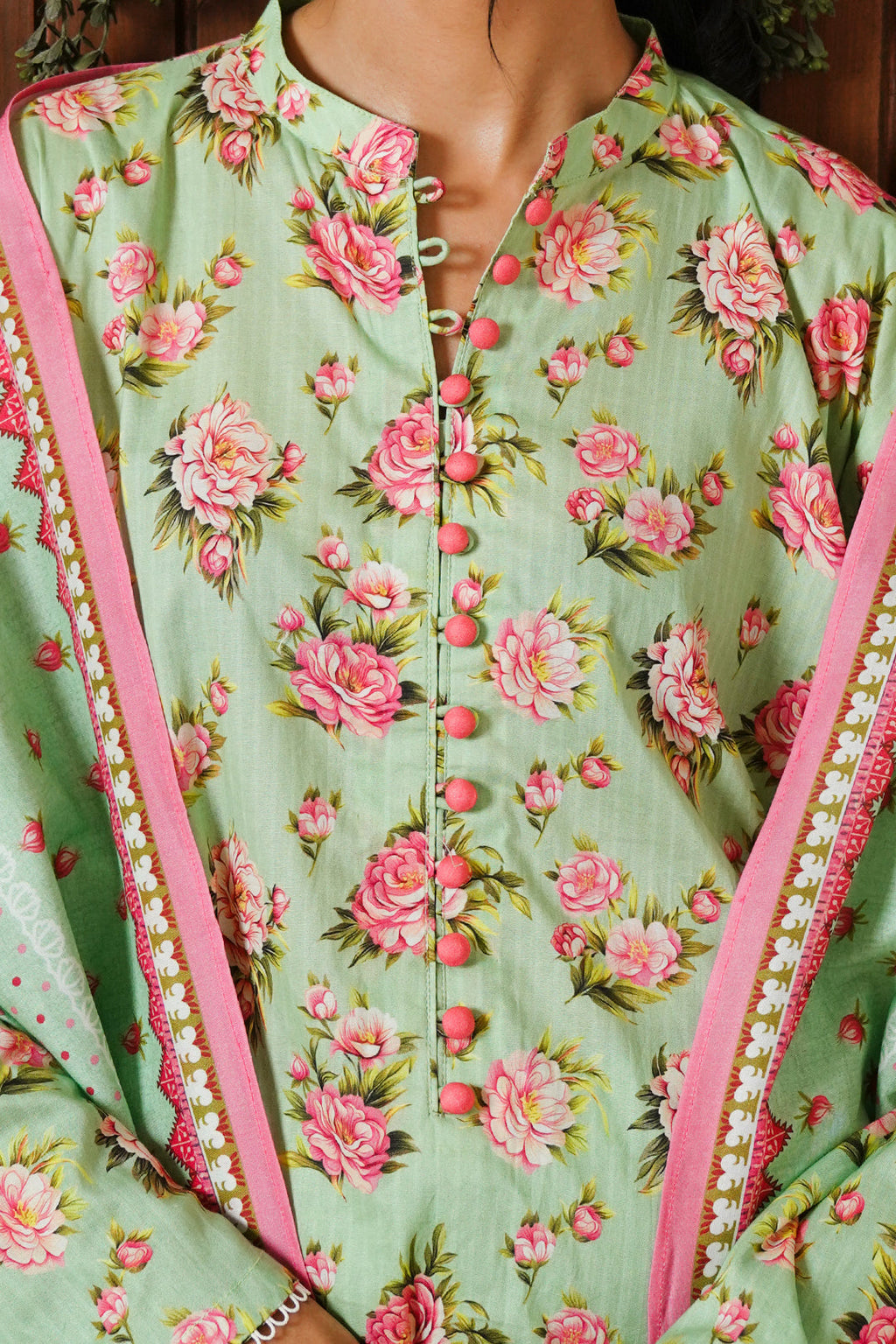 Zellbury | Unstitched 3 Piece Cambric | Shirt Shalwar Dupatta - 0048 - Libasekhas