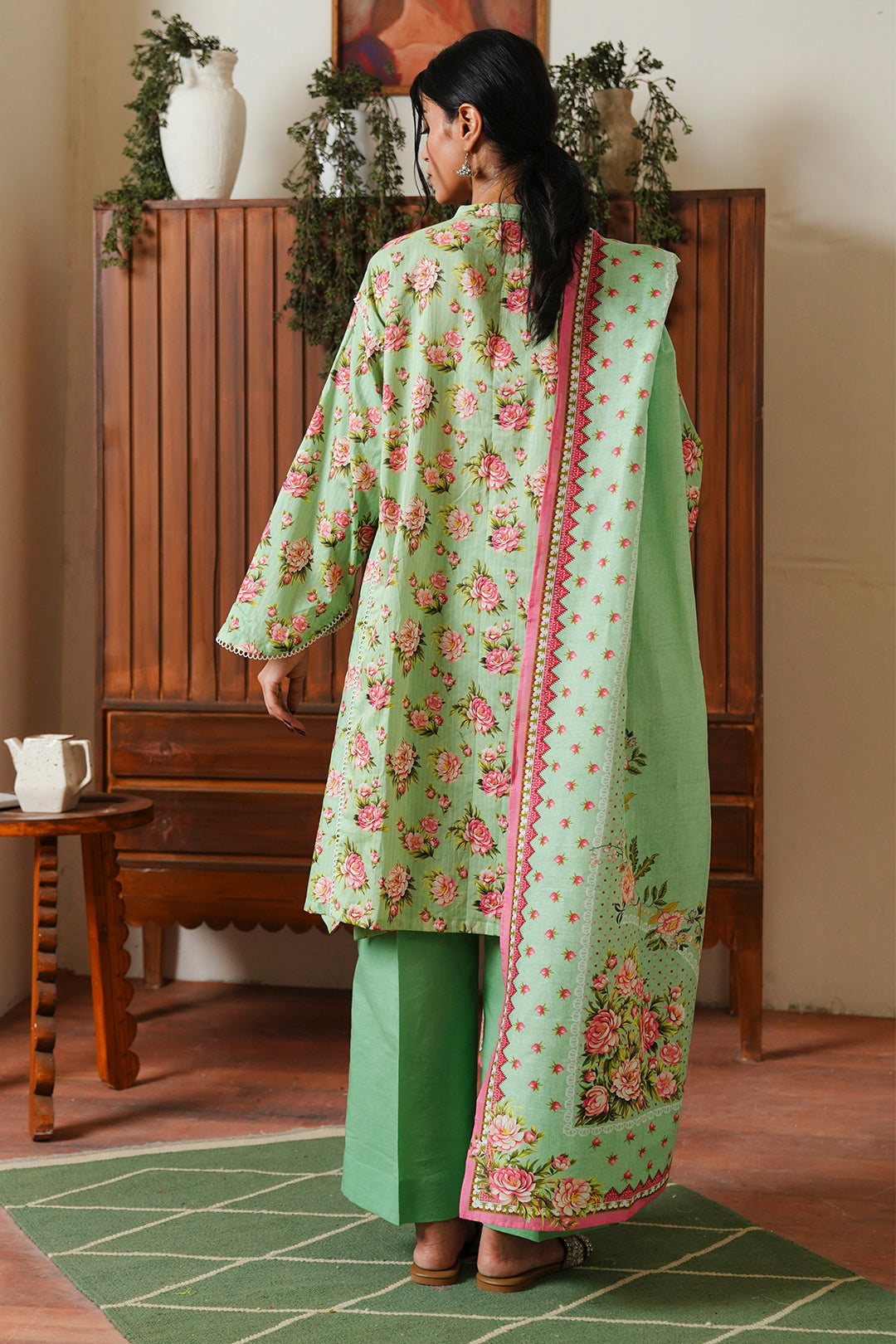 Zellbury | Unstitched 3 Piece Cambric | Shirt Shalwar Dupatta - 0048 - Libasekhas