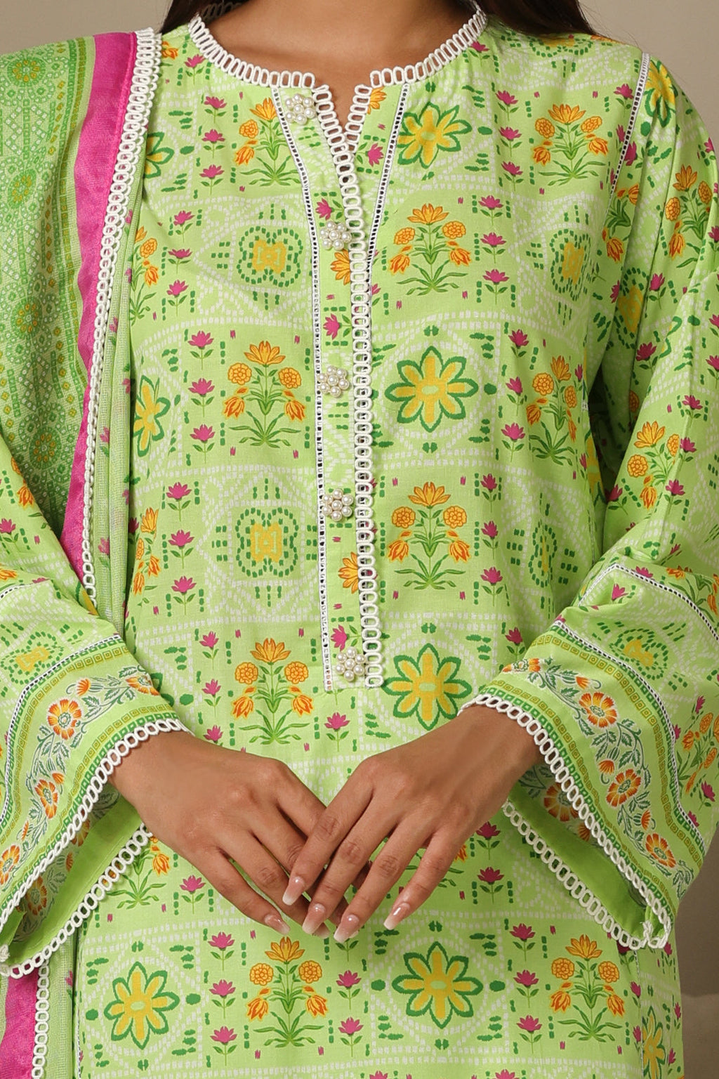 Zellbury | Unstitched 3 Piece Cambric | Shirt Shalwar Dupatta - 0115 - Libasekhas
