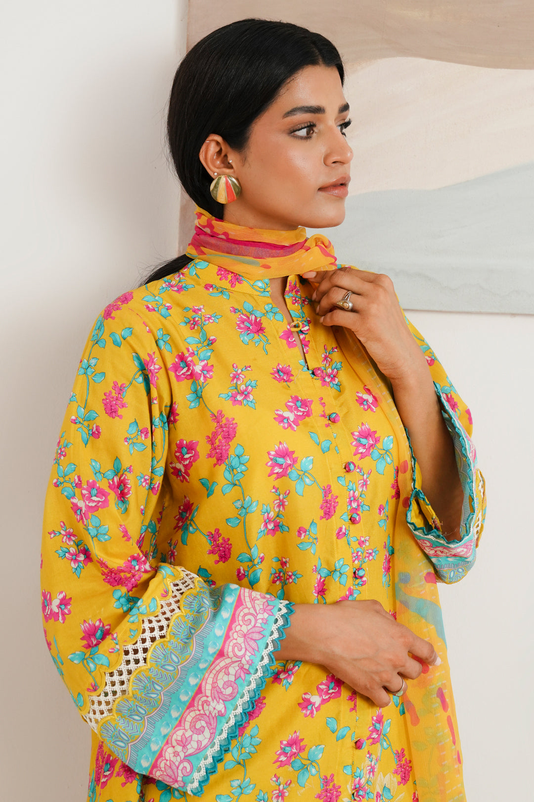Zellbury | Unstitched 3 Piece Cambric | Shirt Shalwar Dupatta - 0120 - Libasekhas