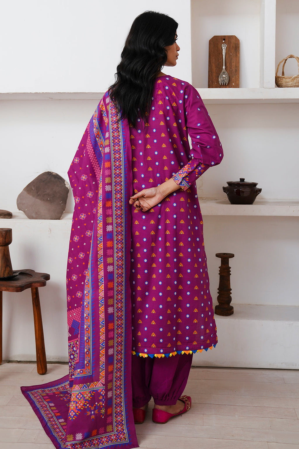 Zellbury | Unstitched 3 Piece Cambric | Shirt Shalwar Dupatta - 0124 - Libasekhas