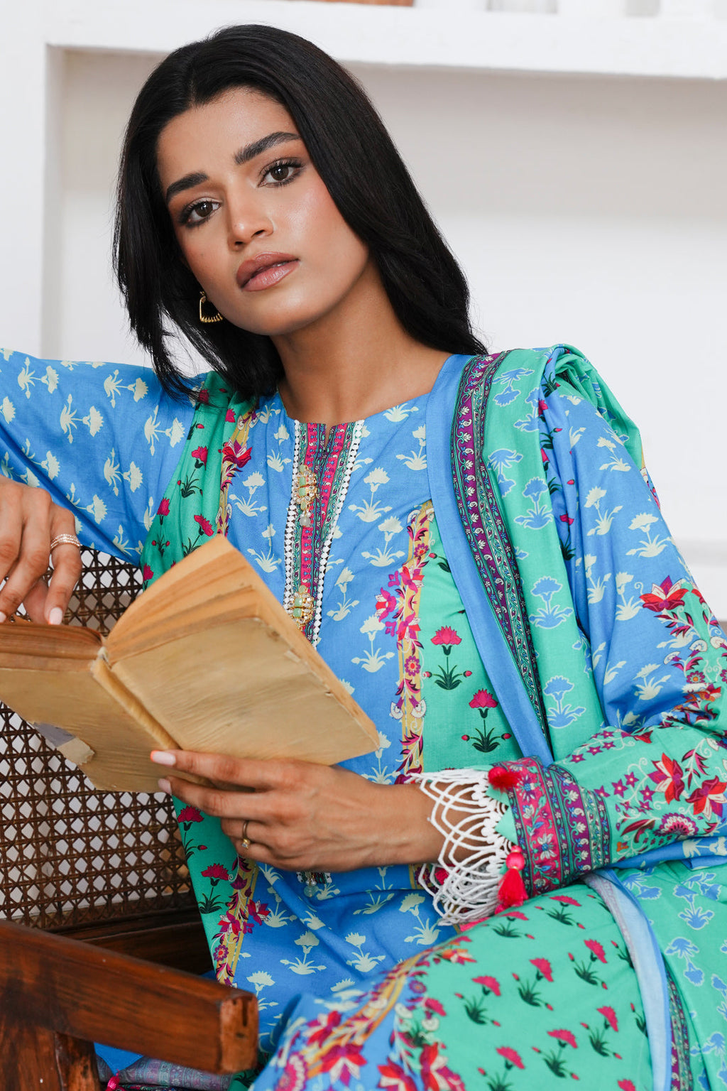 Zellbury | Unstitched 3 Piece Cambric | Shirt Shalwar Dupatta - 0126 - Libasekhas