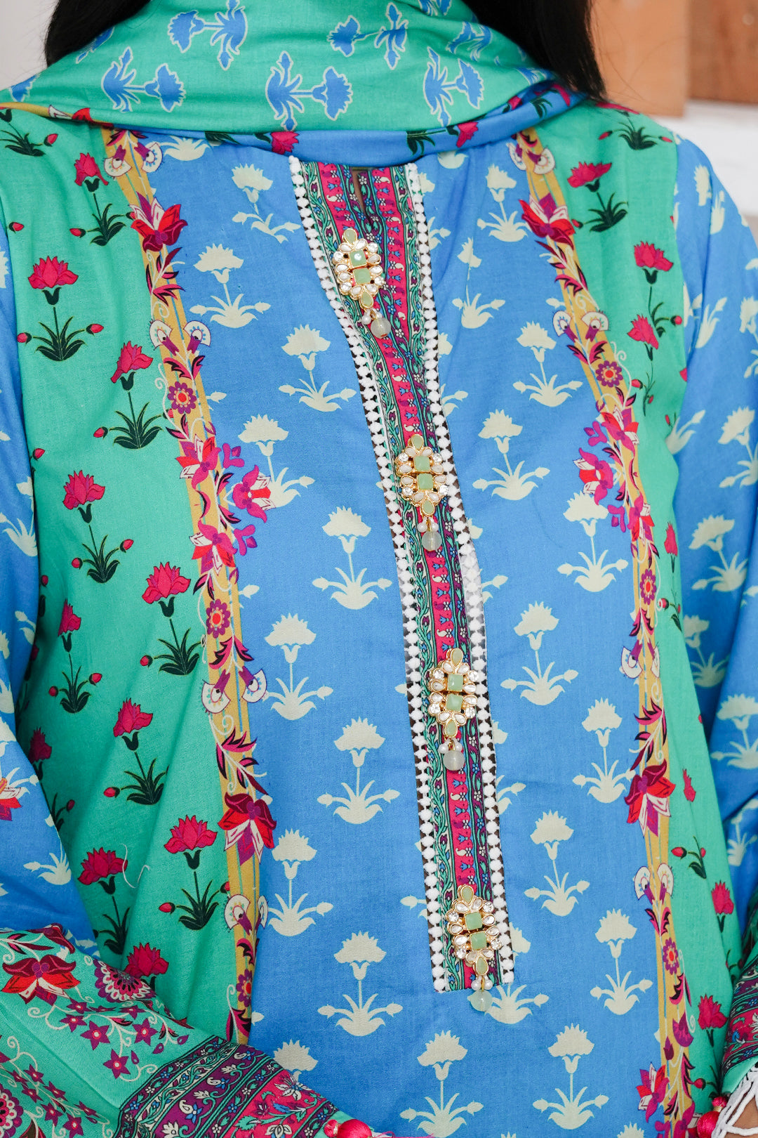 Zellbury | Unstitched 3 Piece Cambric | Shirt Shalwar Dupatta - 0126 - Libasekhas