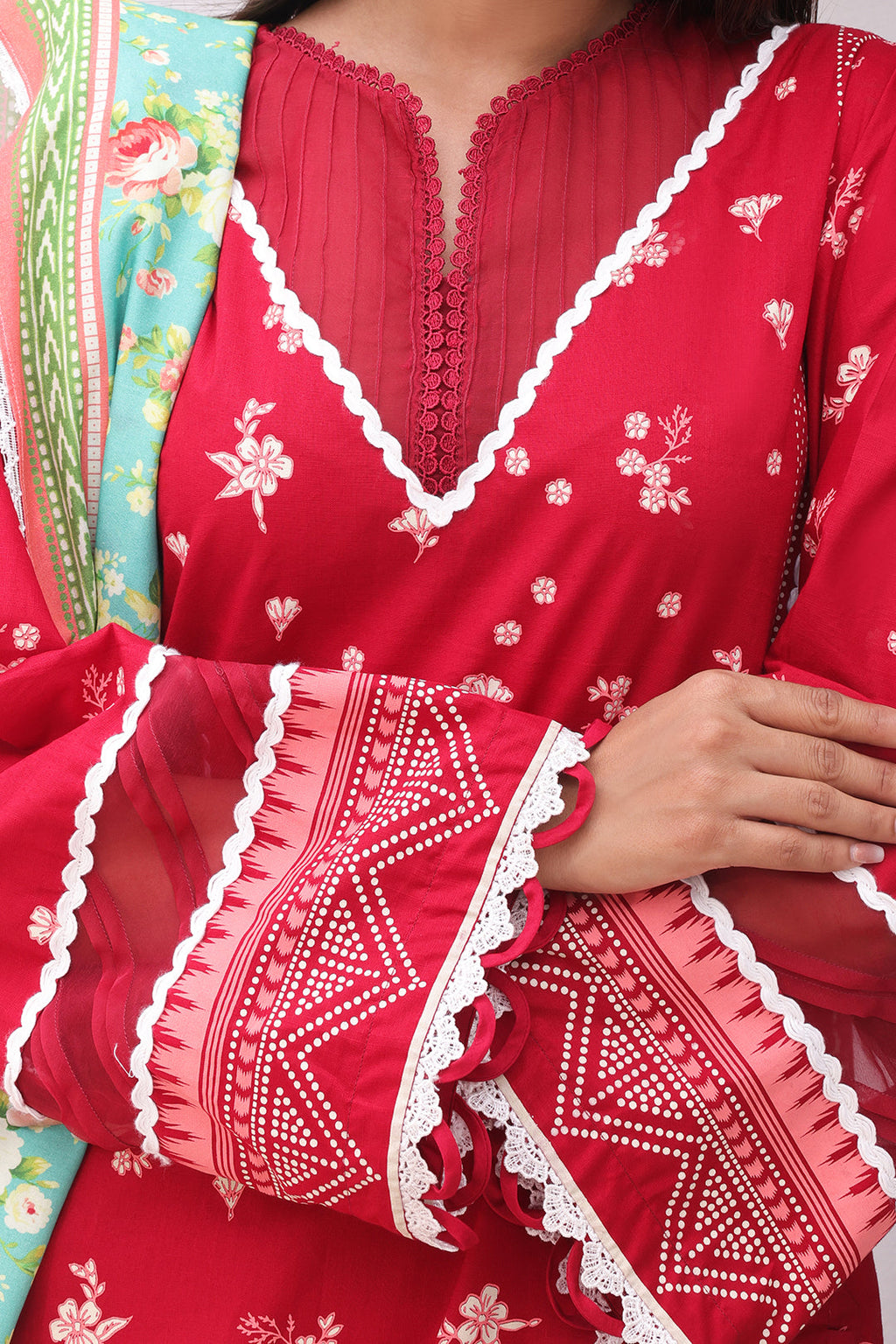 Zellbury | Unstitched 3 Piece Cambric | Shirt Shalwar Dupatta - 0136 - Libasekhas