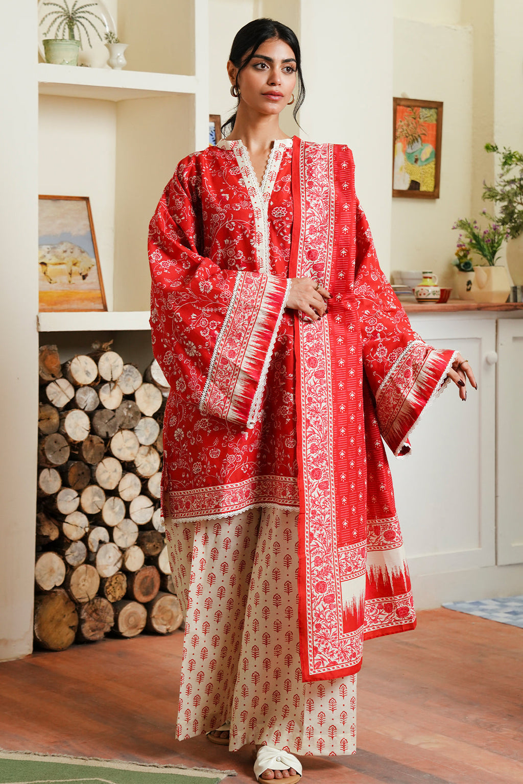 Zellbury | Unstitched 3 Piece Cambric | Shirt Shalwar Dupatta - 0139 - Libasekhas