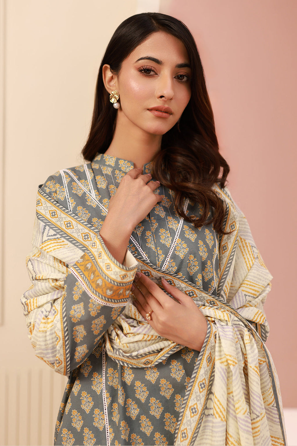Zellbury | Unstitched 3 Piece Cambric | Shirt Shalwar Dupatta - 0626 - Libasekhas