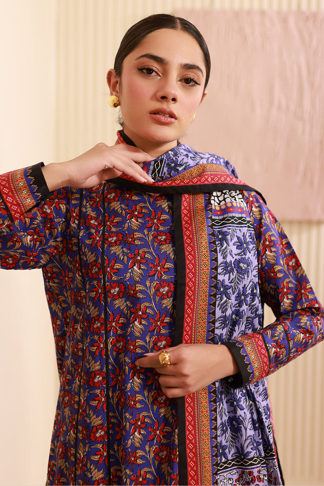 Zellbury | Unstitched 3 Piece Cambric | Shirt Shalwar Dupatta - 0632 - Libasekhas